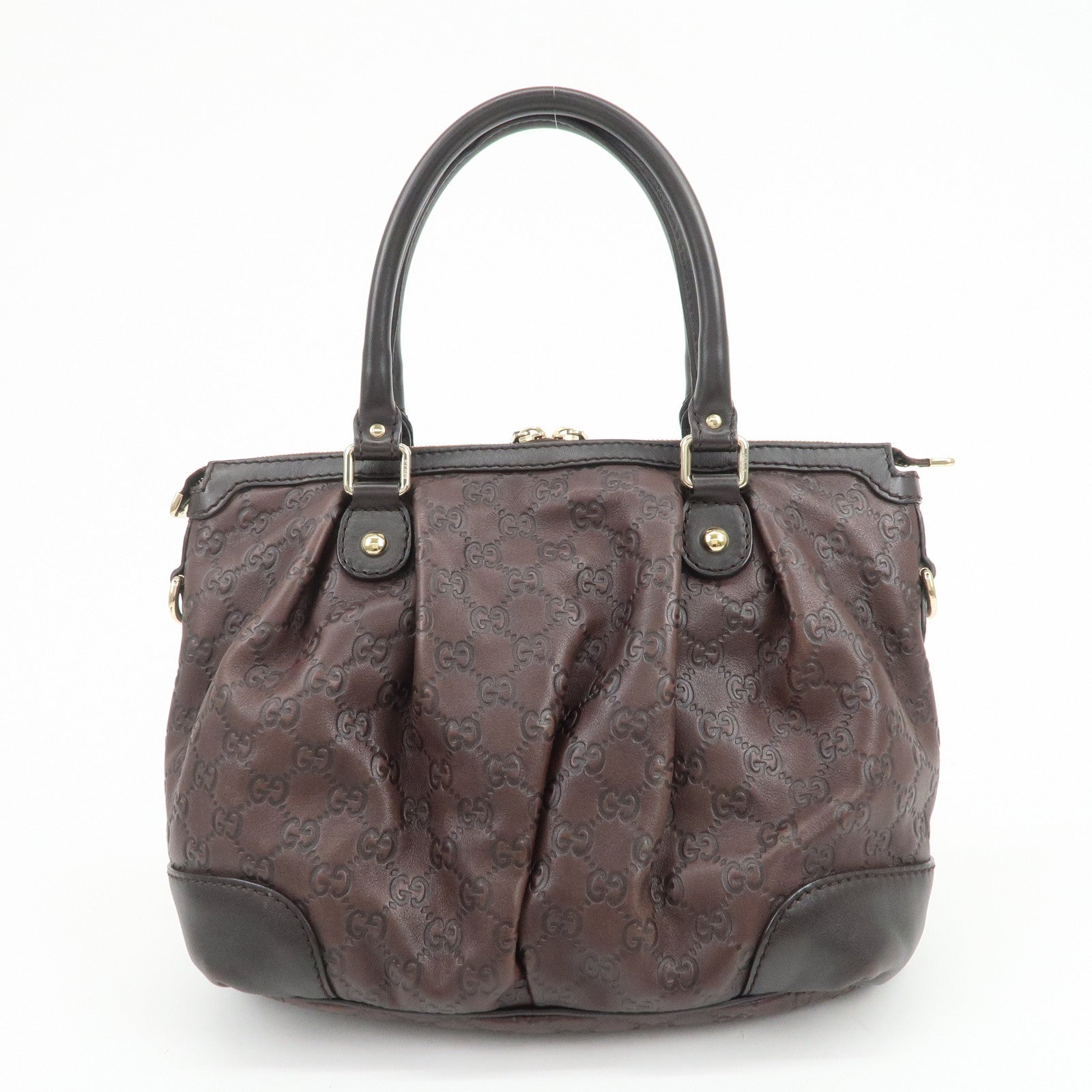 GUCCI Sukey Interlocking G Guccissima 2Way Shoulder Hand Bag 247902