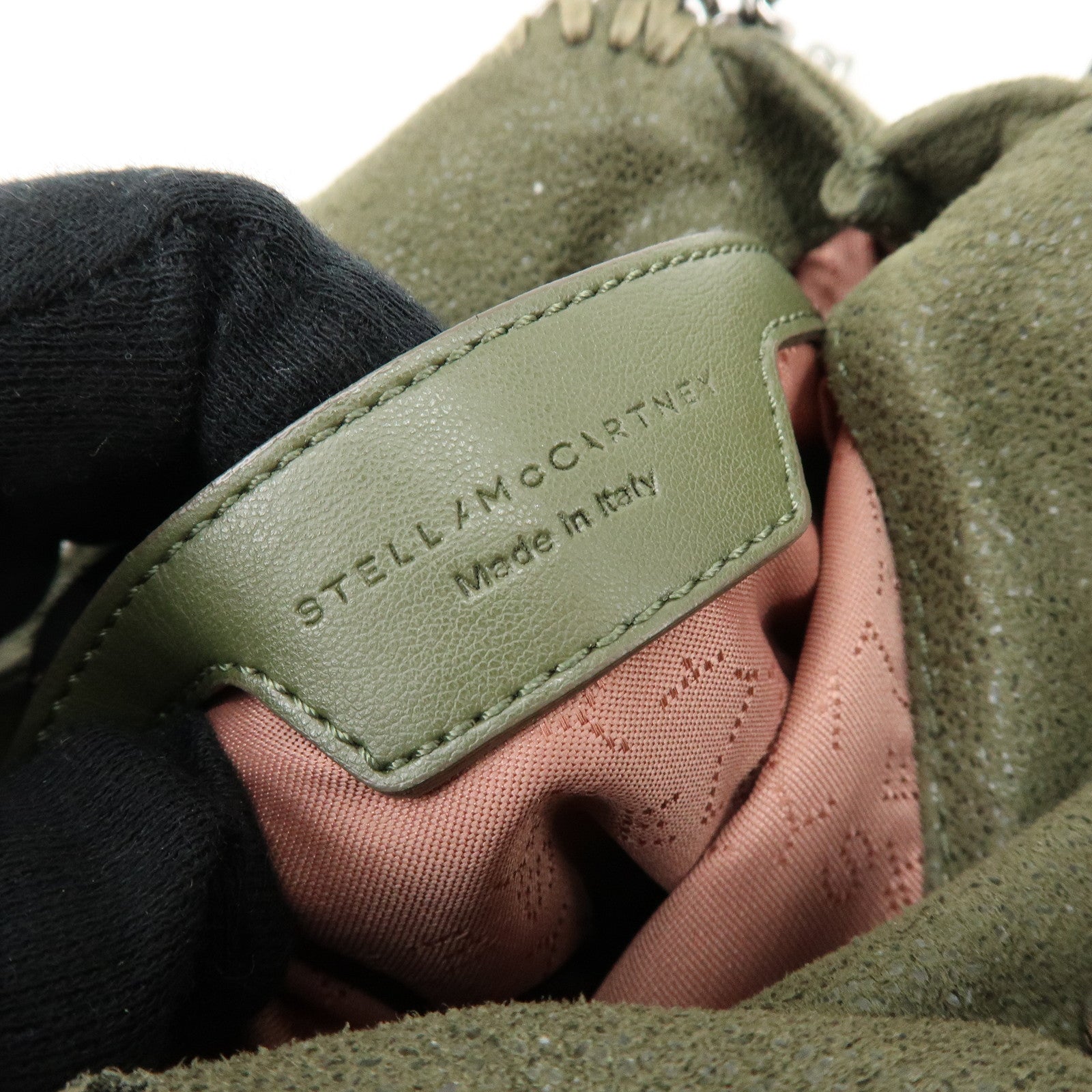 STELLA MCCARTNEY Falabella Mini Faux Leather 2Way Bag Khaki