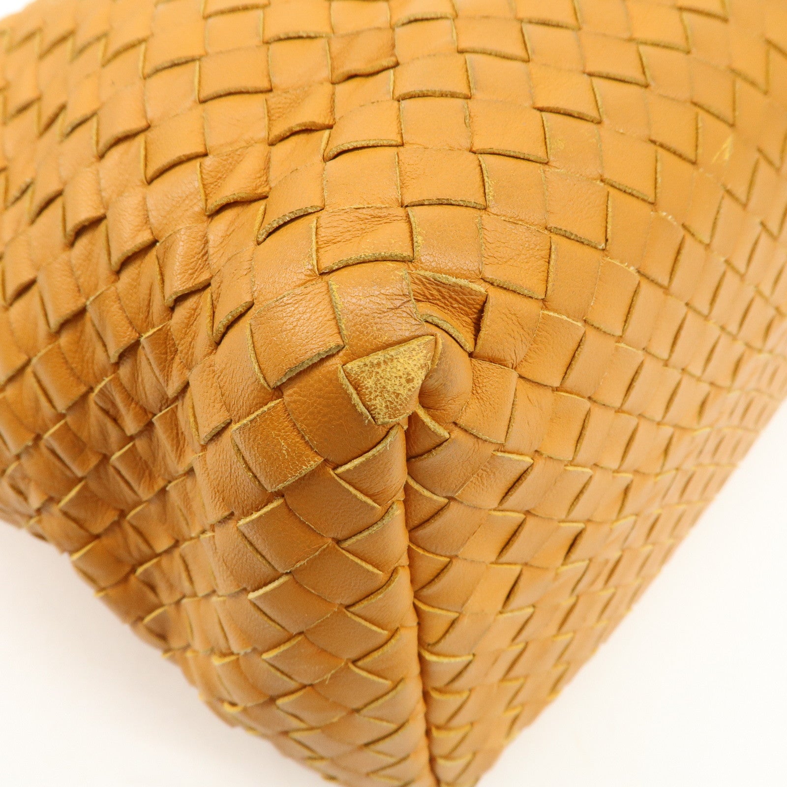 Bottega Veneta Intrecciato leather Tote Bag Orange 179320 Used