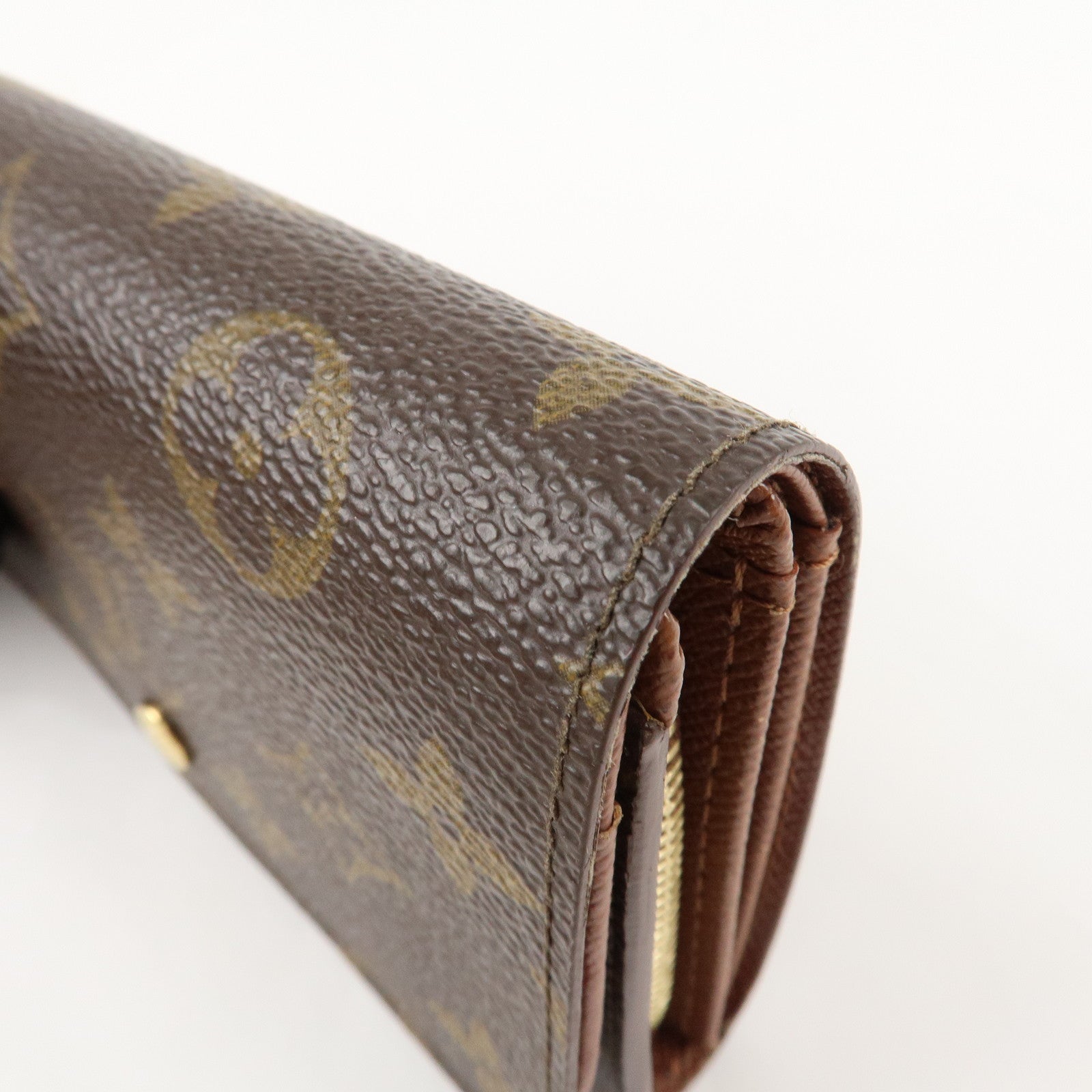 Louis Vuitton Monogram Porte Monnaie Billets Tresor Wallet M61730 Used