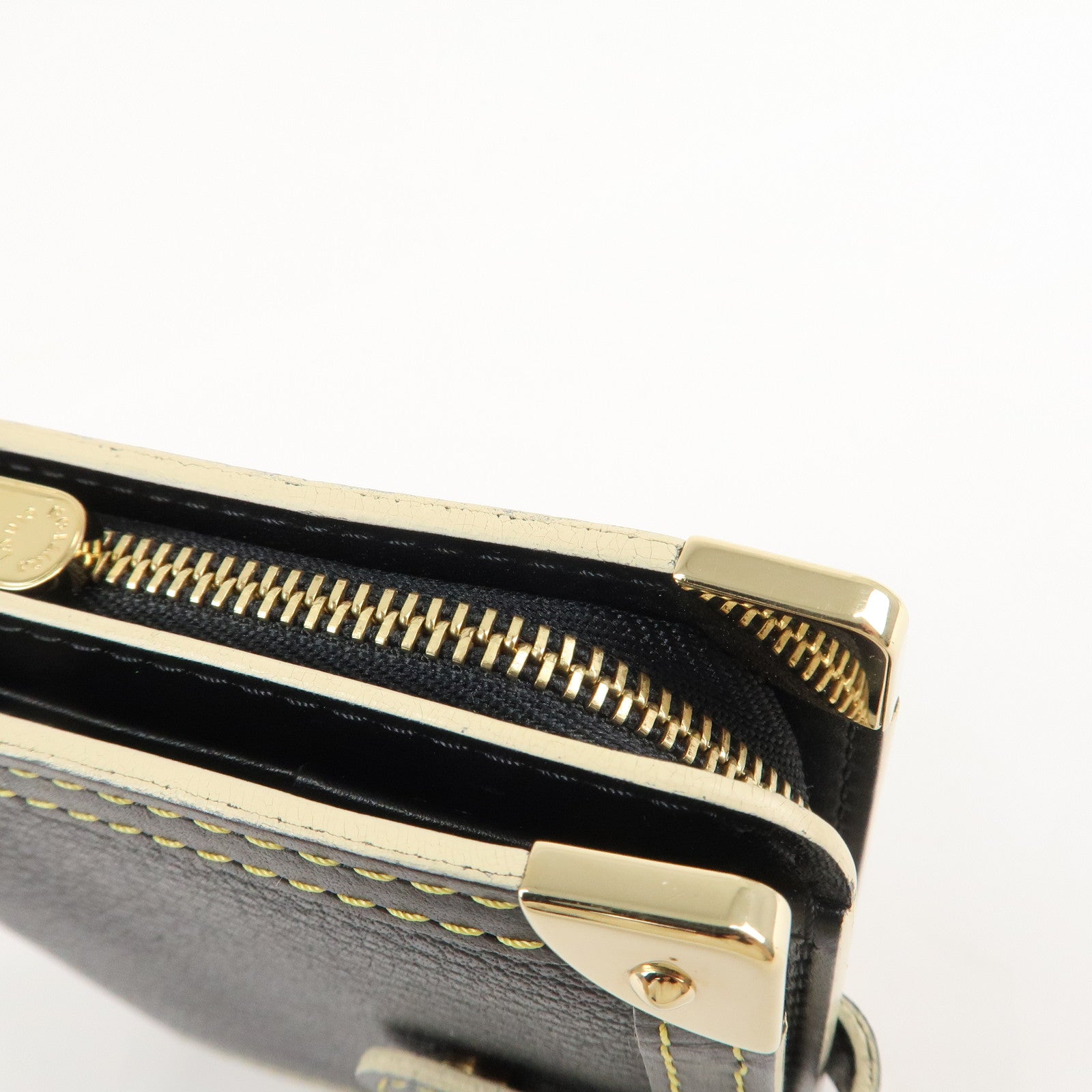 Louis Vuitton Suhali Compact Zip Bi-fold Wallet Noir M91828 Used