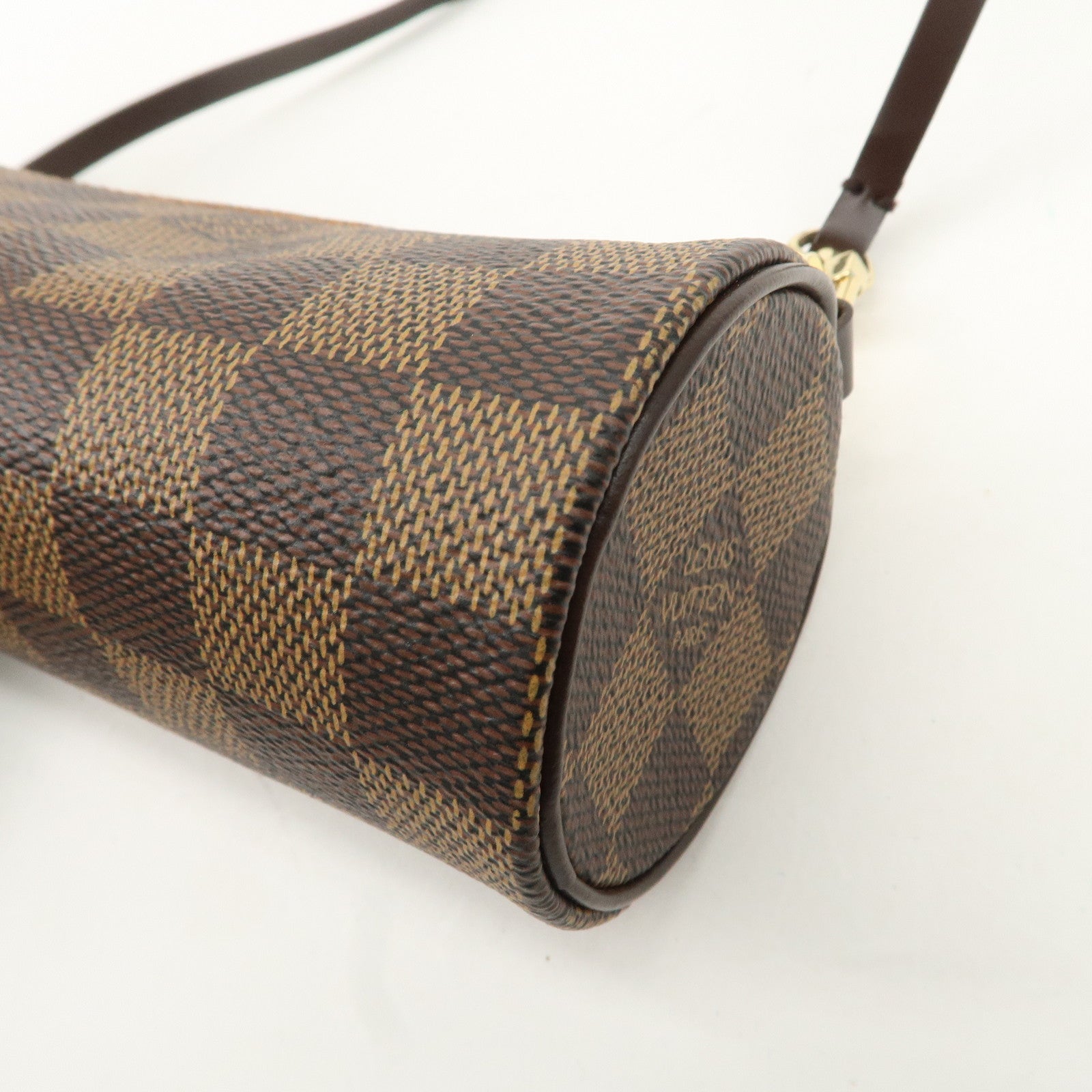 Louis Vuitton Damier Ebene Mini Pouch for Papillon Bag Brown Used