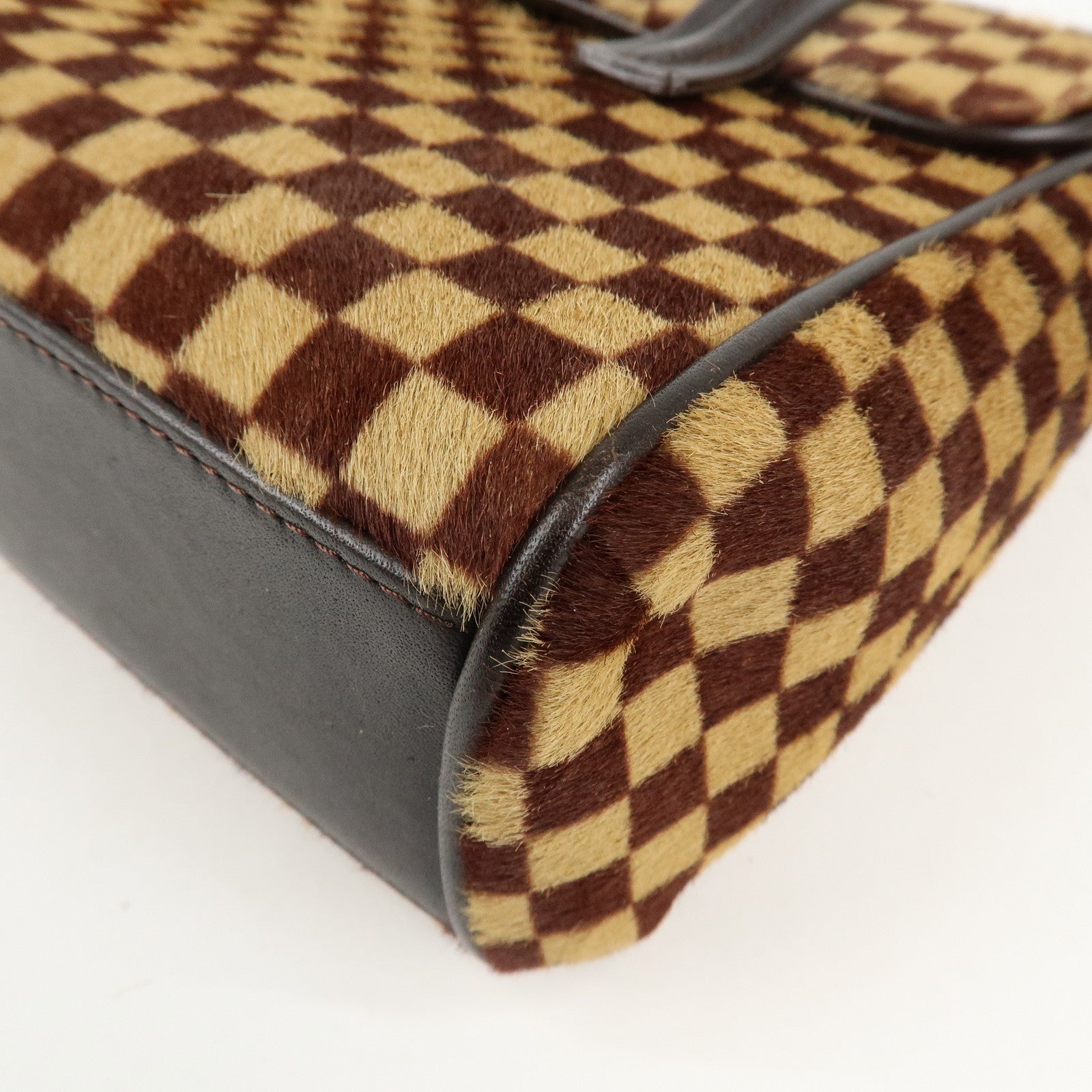Louis Vuitton Damier Sauvage Lion Hand Bag Beige Brown M92131 Used