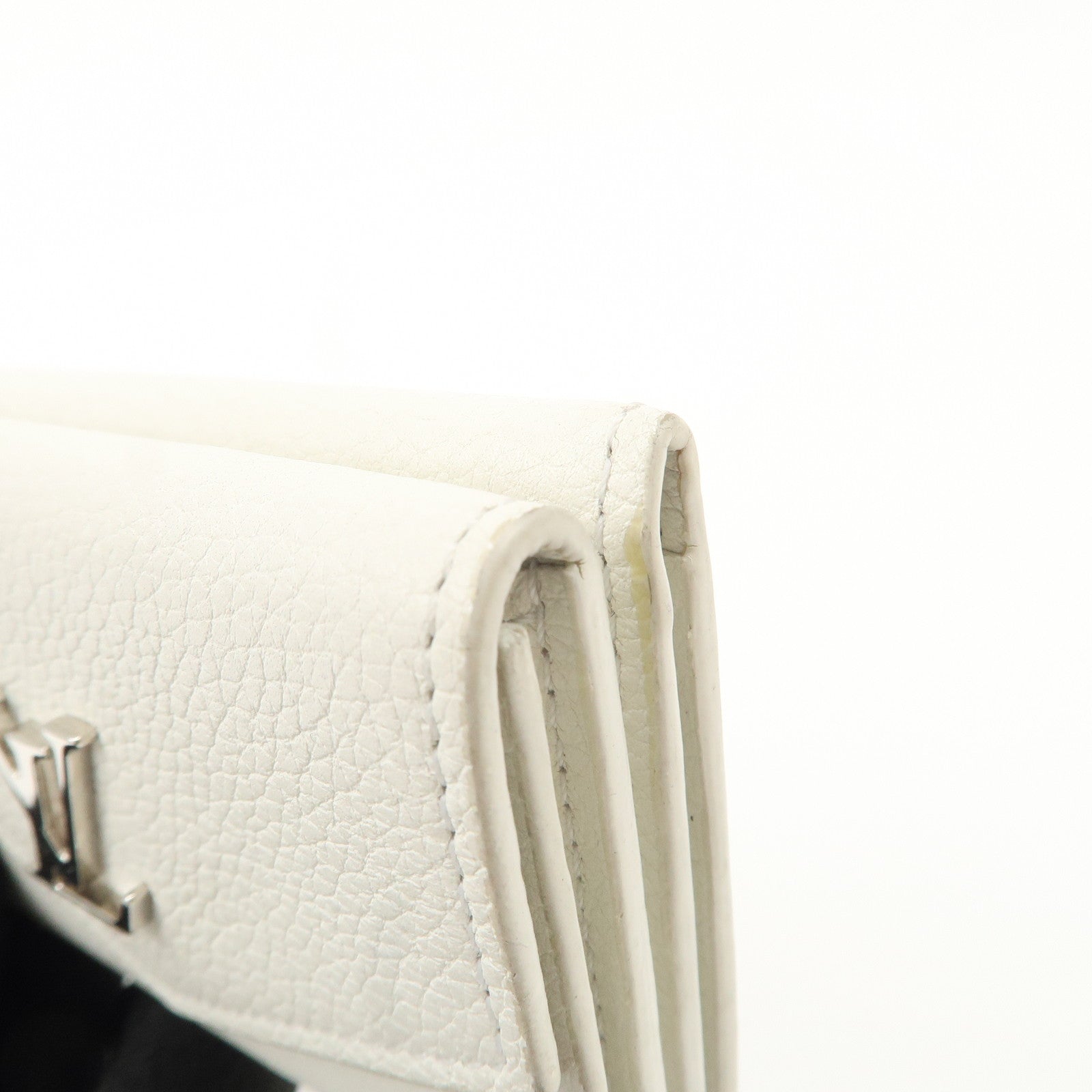 Louis Vuitton Portefeuille Lock Mini Wallet White M68482 Used