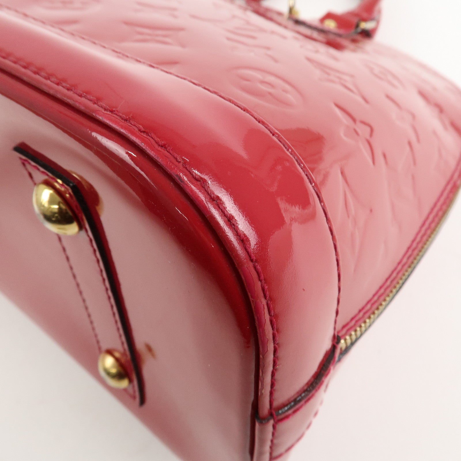 Louis Vuitton Monogram Vernis Alma PM Hand Bag Rose Indien M91770 Used