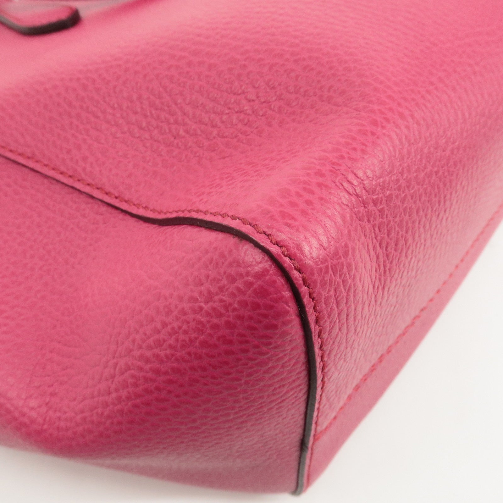 GUCCI Swing Canvas Leather Tote bag Hand Bag Pink 354408 Used