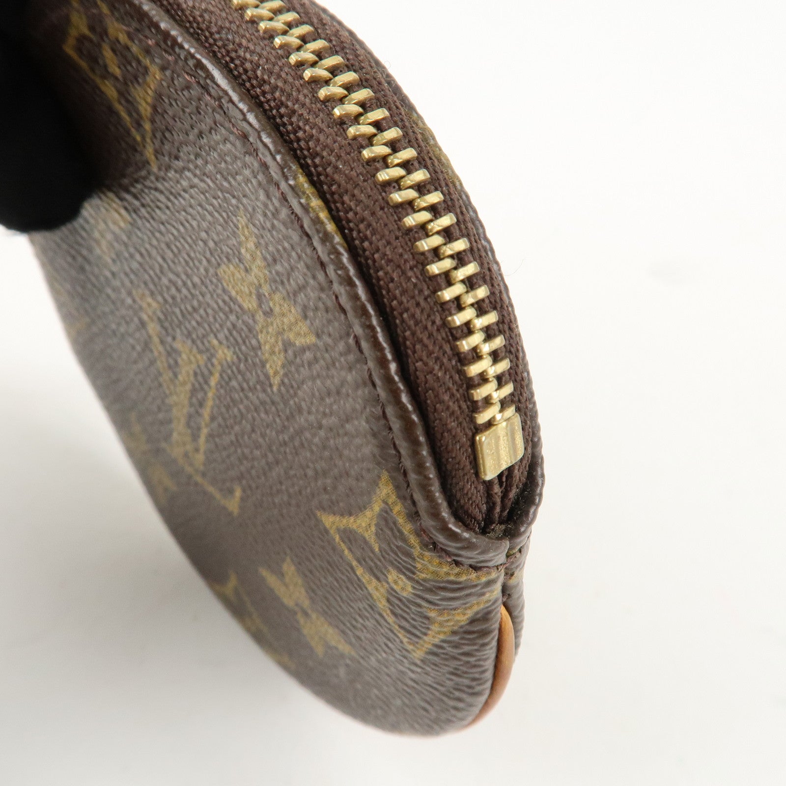Louis Vuitton Monogram Porte Monnaie Rond Coin Case M61926 Used