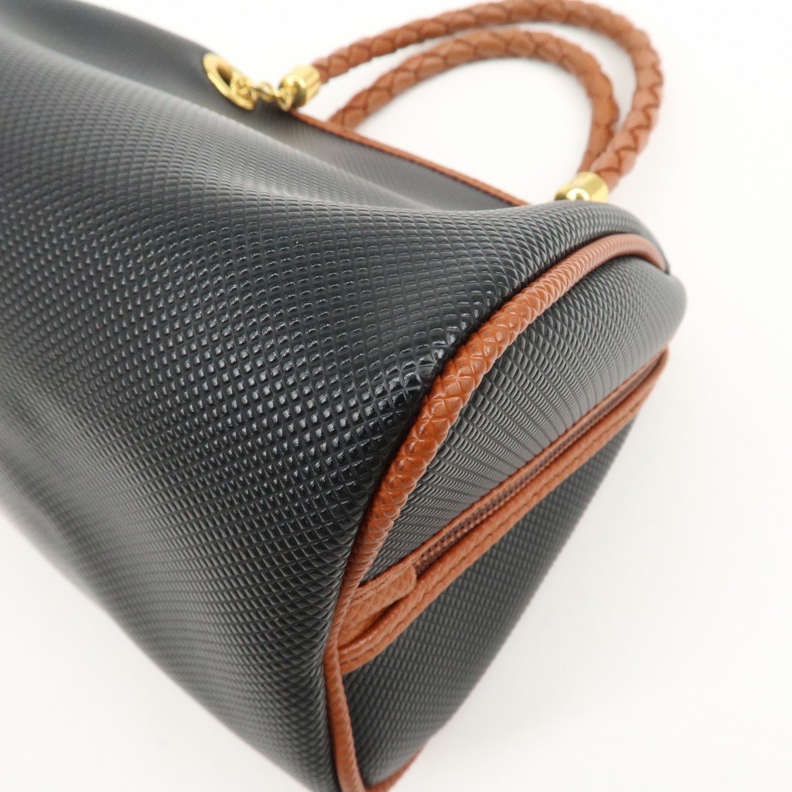 BOTTEGA VENETA Intrecciato PVC Leather Marco Polo Tassel Hand Bag Used