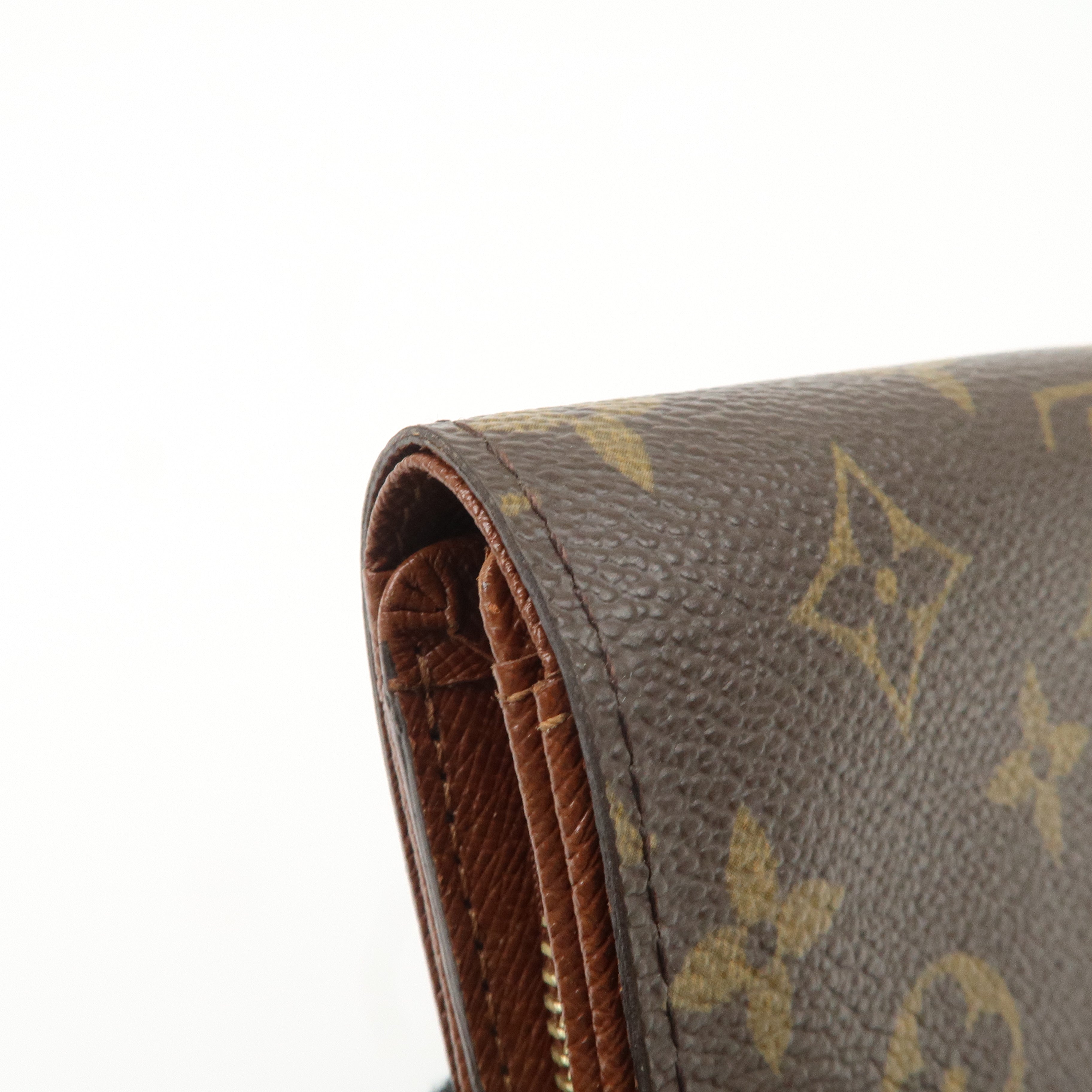 Louis Vuitton Monogram Porte Monnaie Billets Tresor Wallet M61730 Used