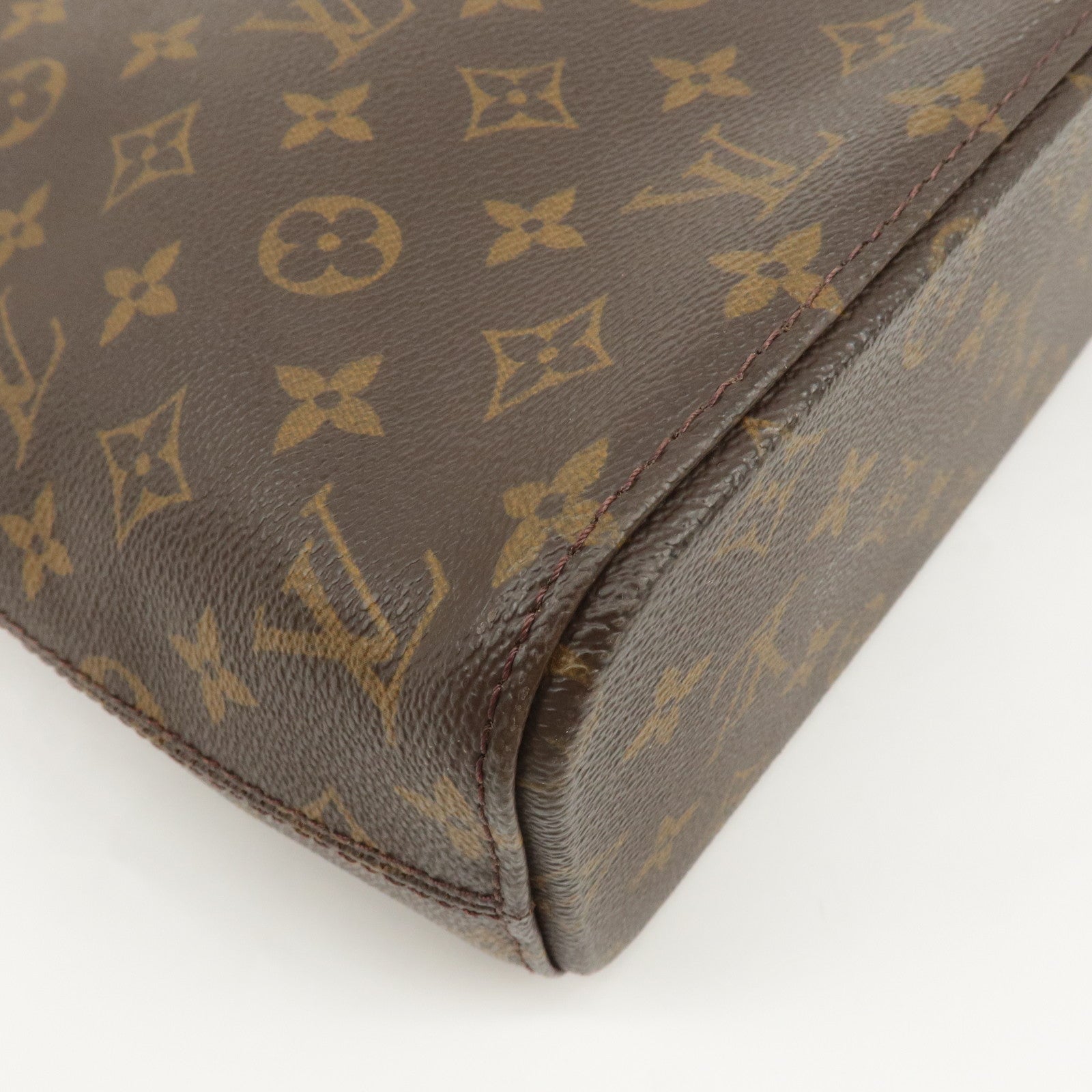 Louis Vuitton Monogram Luco Tote Bag Hand Bag Brown M51155 Used