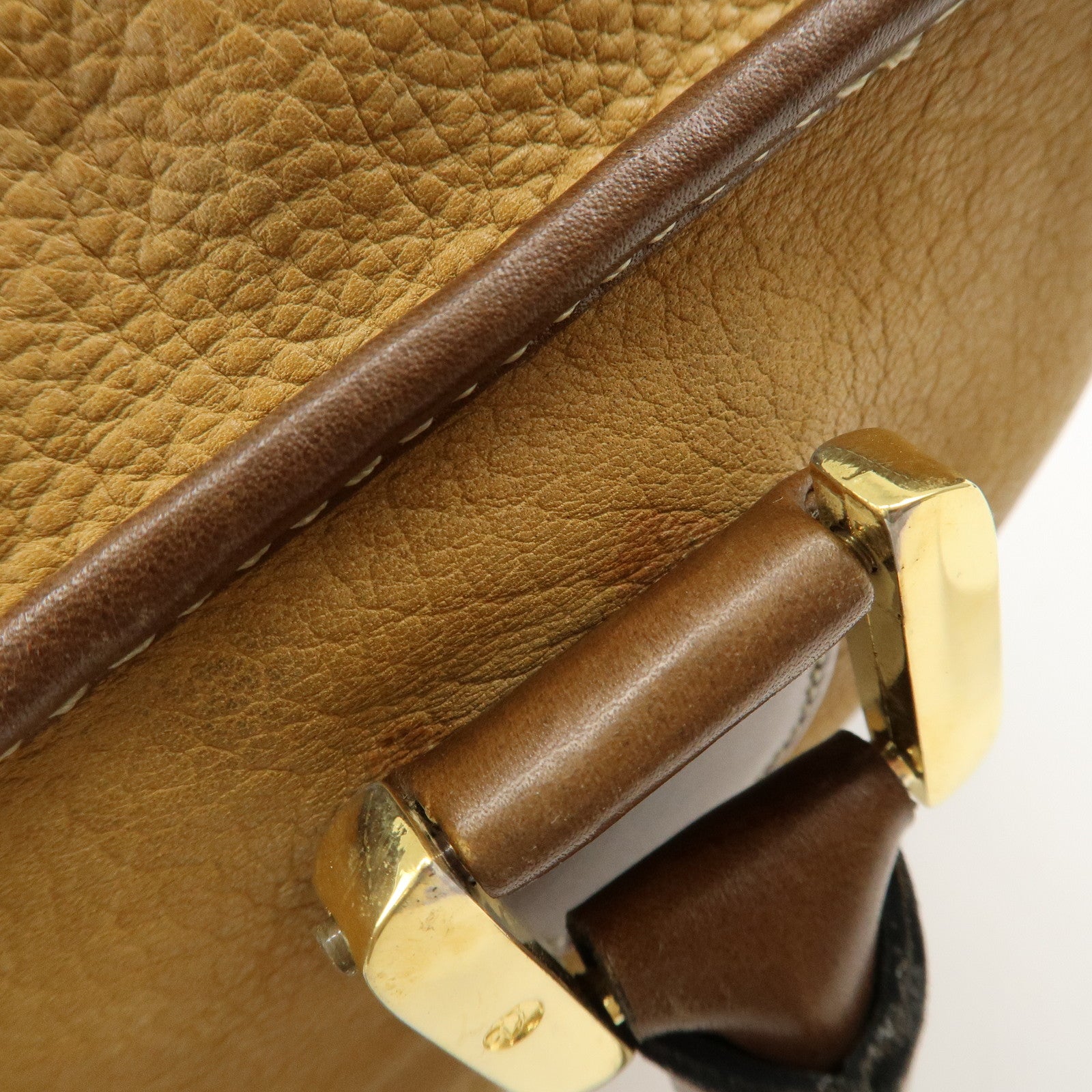 LOEWE Anagram Suede Leather Amazona 32 Hand Bag Brown Used