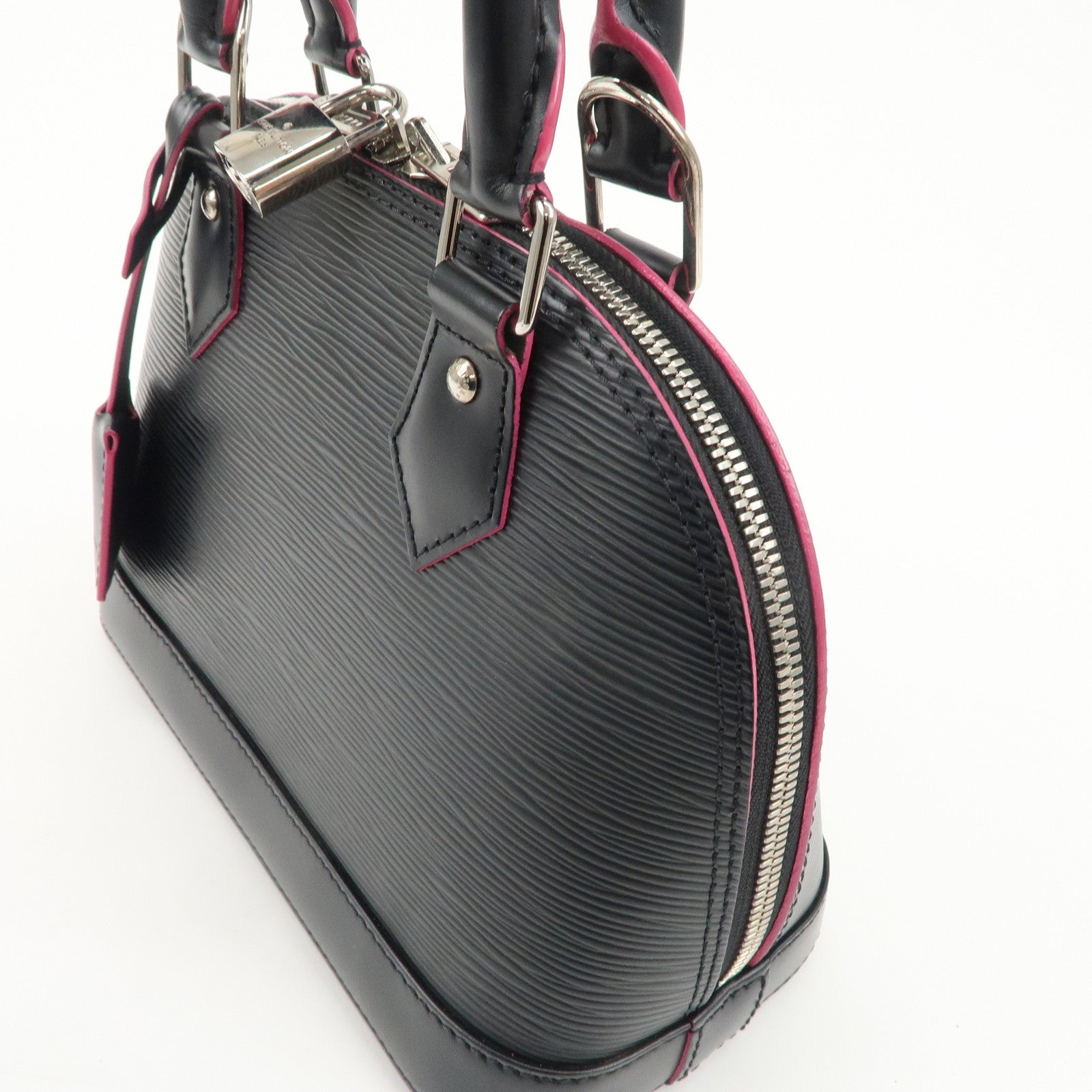 Louis Vuitton Epi Alma BB 2Way Shoulder Bag Noir Pink M54160 Used