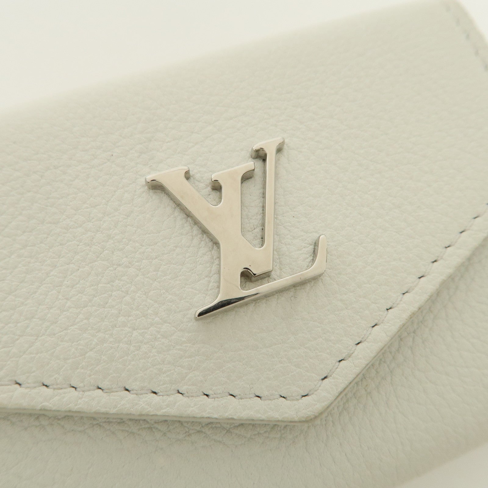 Louis Vuitton Portefeuille Lock Mini Wallet White M68482 Used