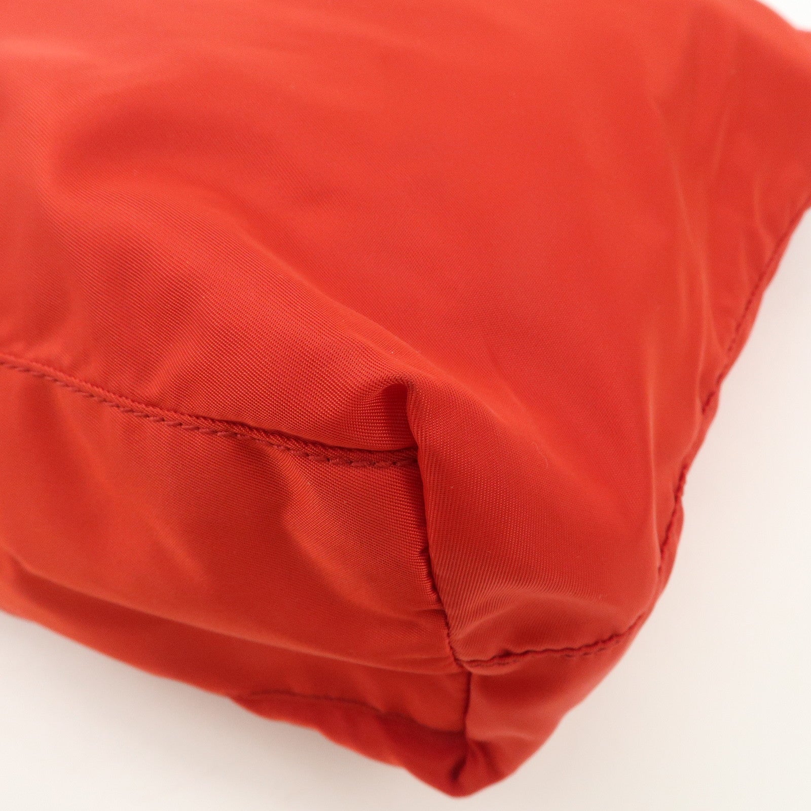AuthenticPRADA Nylon Leaather Panda Tote Bag Shoudler Bag Red BR4249 Used