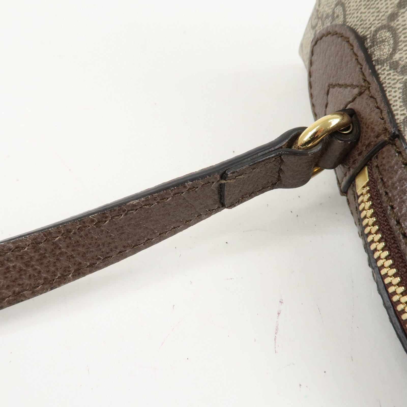 GUCCI Ophidia GG Supreme Sherry Leather Shoulder Bag 499621 Used