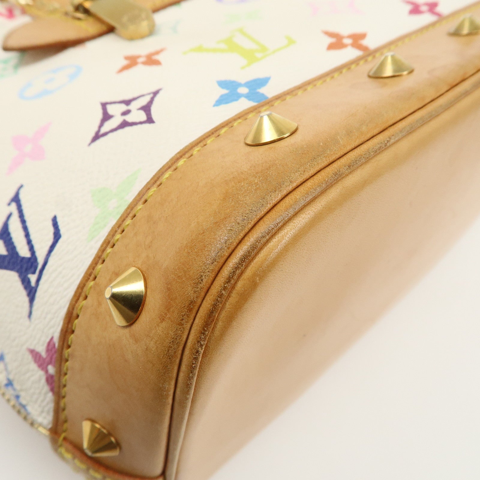 Louis Vuitton Monogram Multicolor Alma PM Hand Bag Blanc M92647 Used