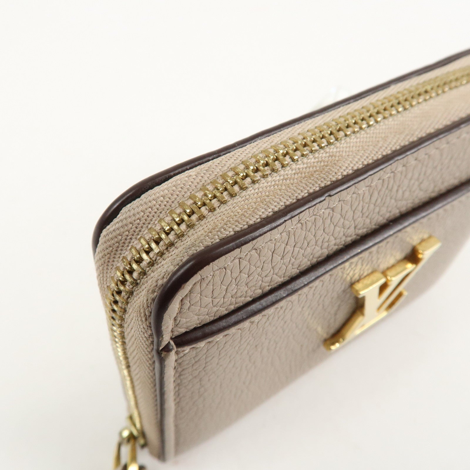 Louis Vuitton Lock Me Zippy Coin Purse Coin Case Beige M80100 Used