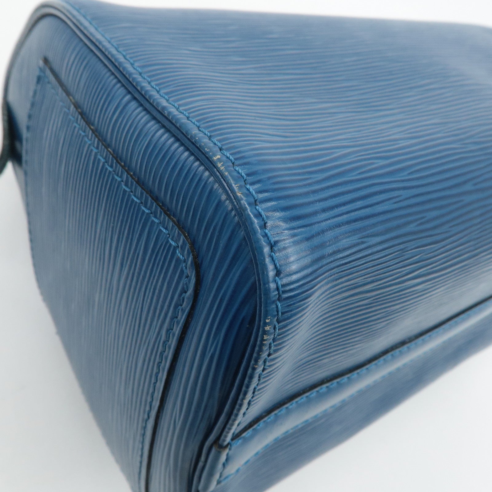 Louis Vuitton Epi Speedy 25 Hand Bag Boston Bag Blue M43015 Used