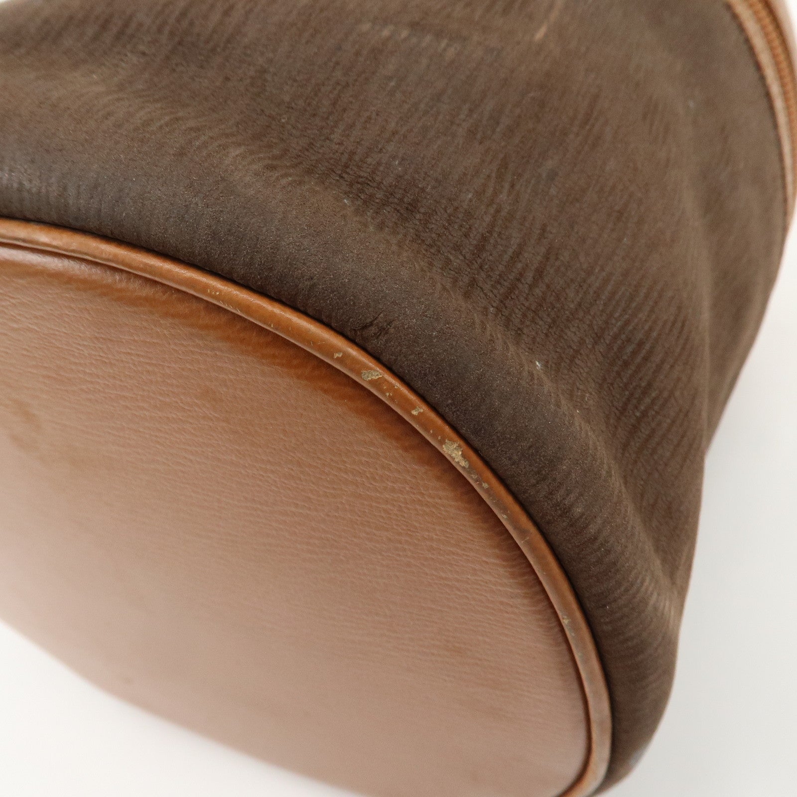 LOEWE Velazquez Suede Leather 2 Way Bag Brown Dark Brown Used