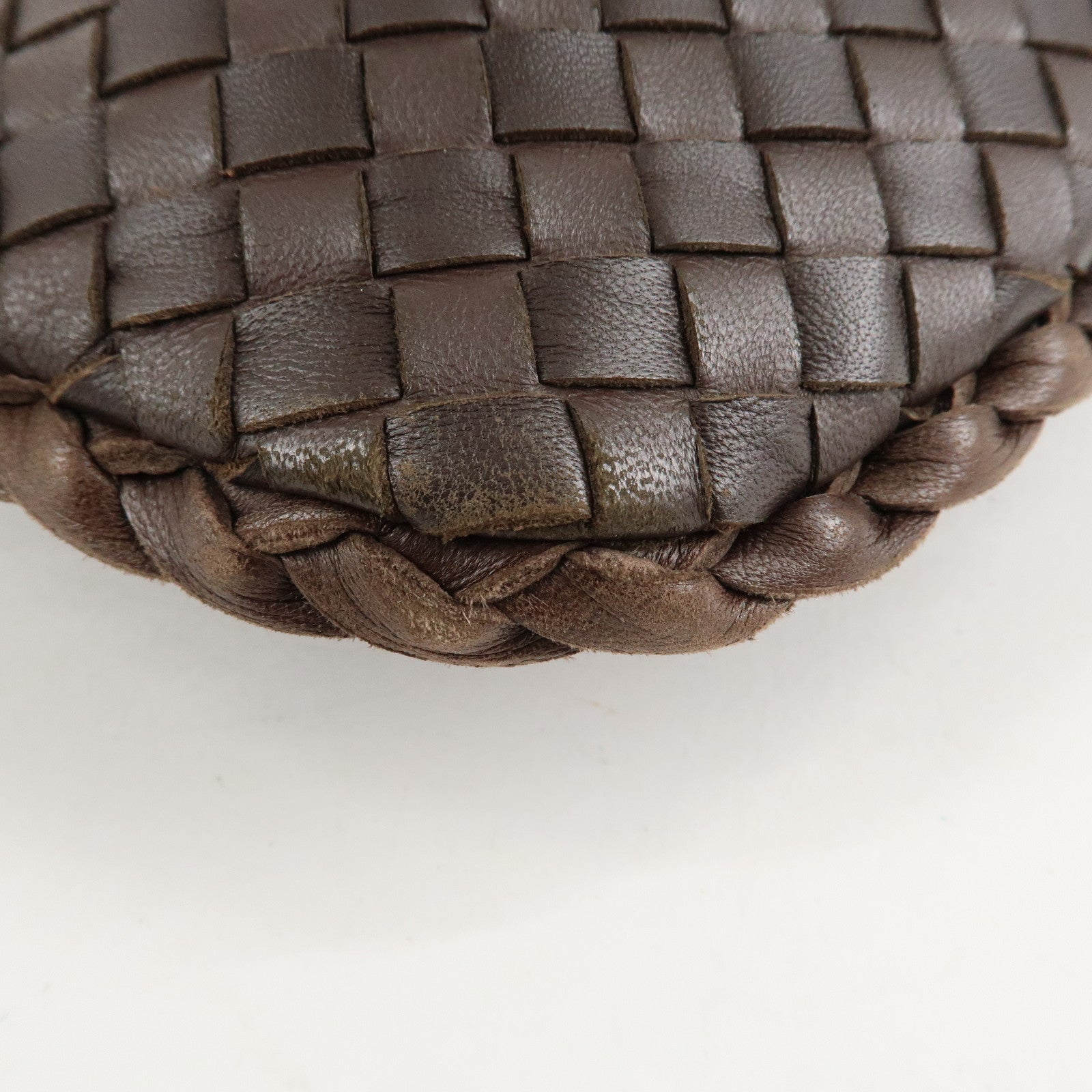 BOTTEGA VENETA Hobo Intrecciato Leather Shoulder Bag Brown 115653 Used