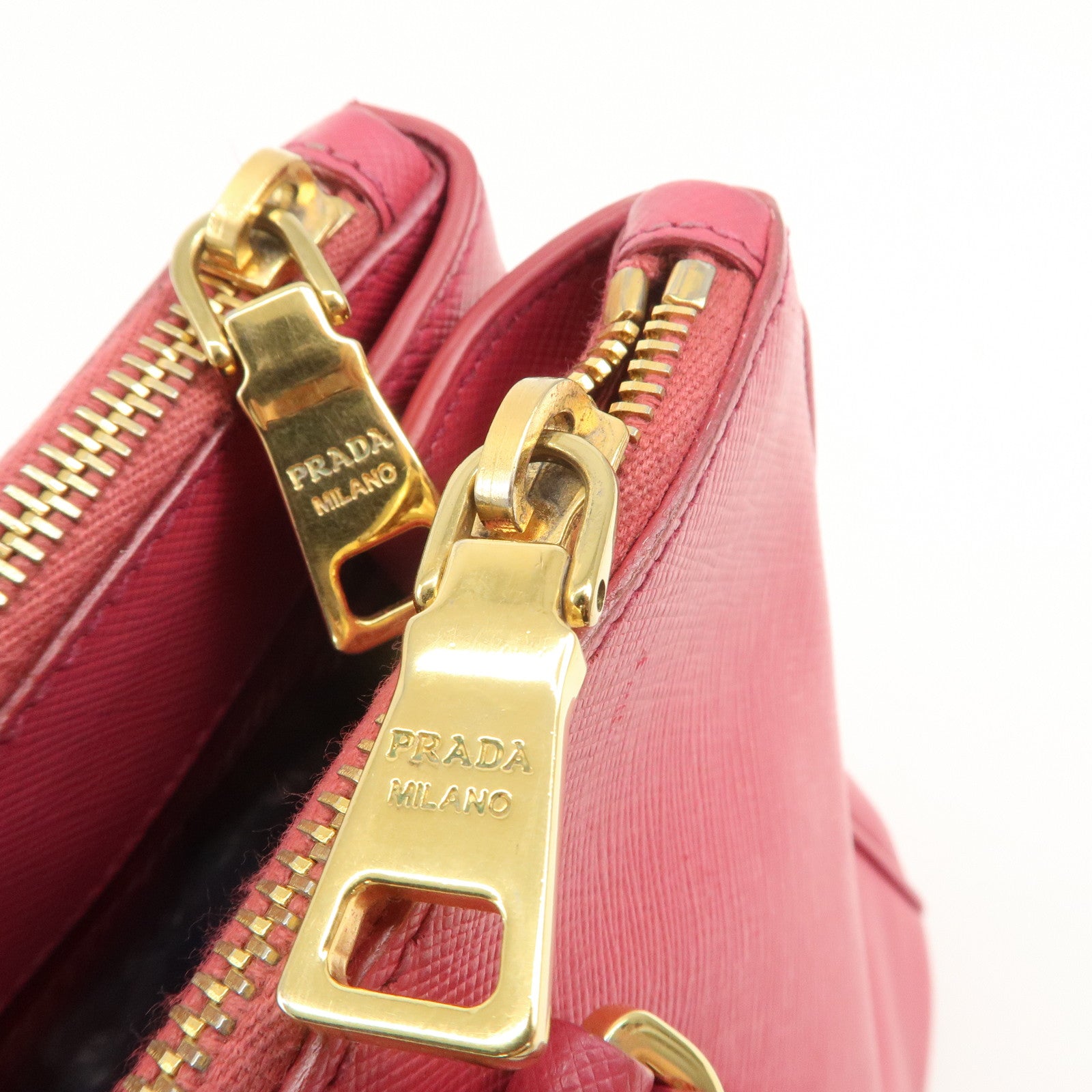 PRADA Triangle Logo Saffiano Leather 2Way Bag Hand Bag Pink BN1801