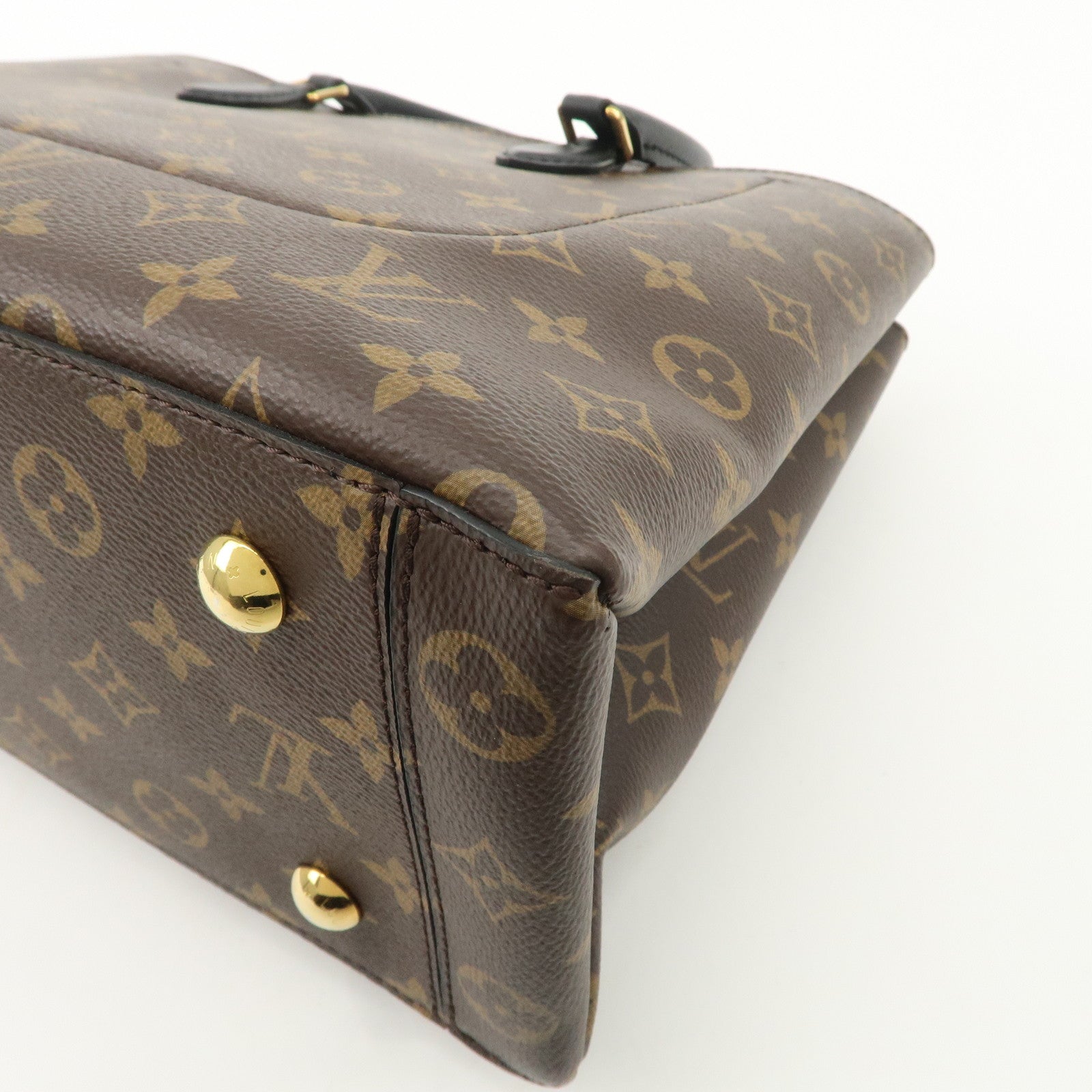 Louis Vuitton Monogram Flower Tote 2Way Hand Bag Noir M43550 Used