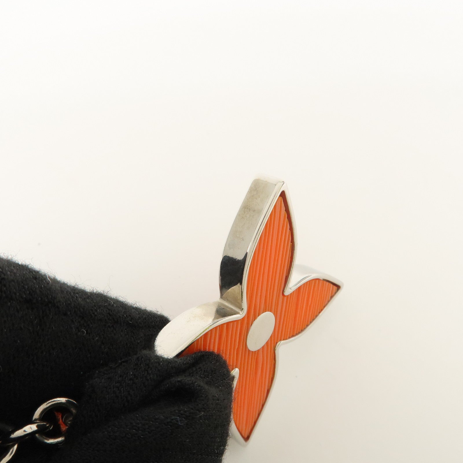 Louis Vuitton Bijoux Sac Fleur de Monogram Orange Silver M66468 Used