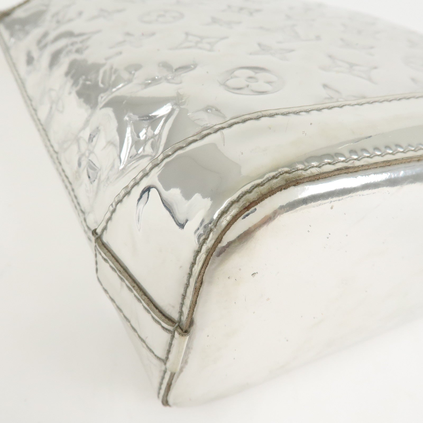 Louis Vuitton Monogram Miroir Lock It Hand Bag Silver M95449 Used