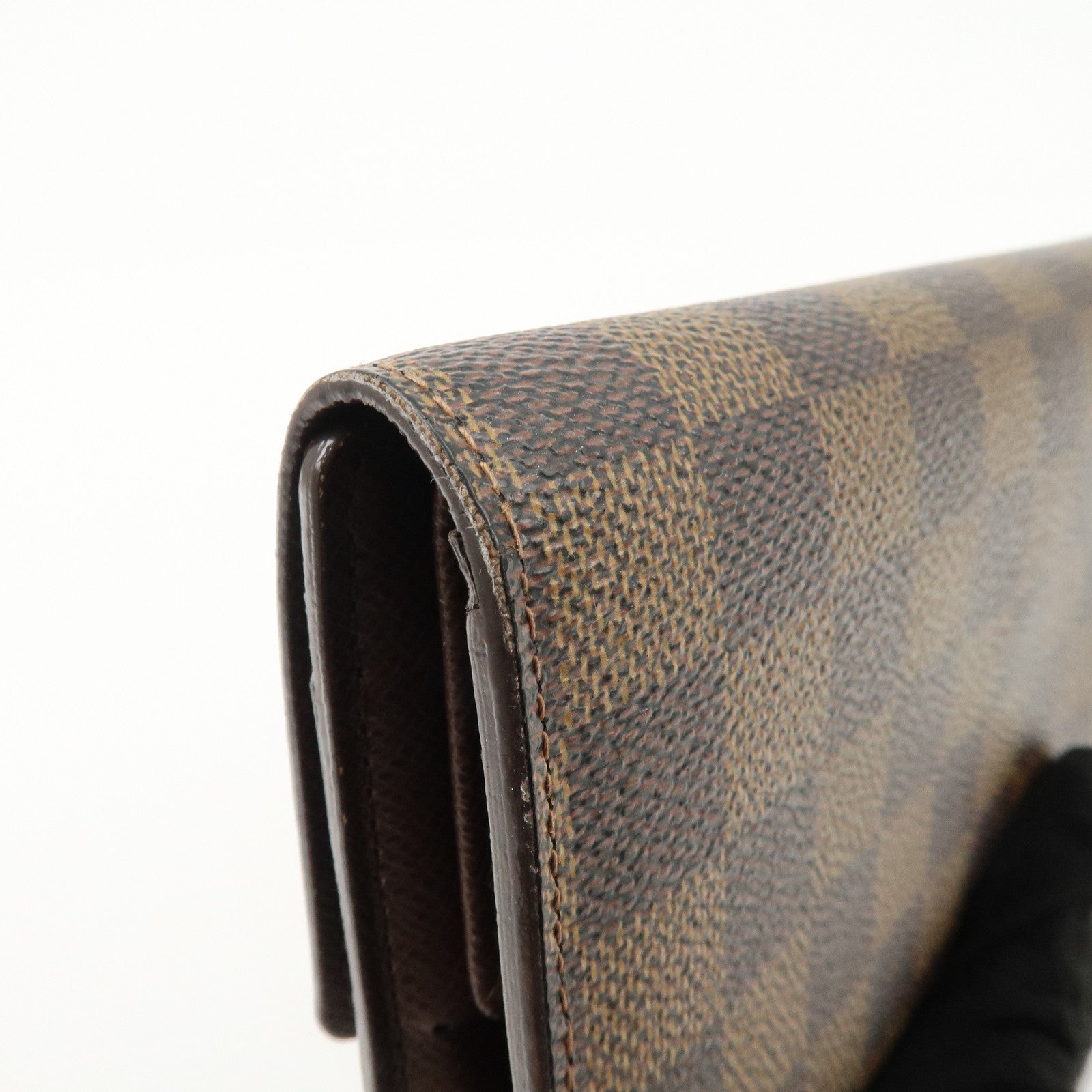 Louis vuitton Damier Porte Tresor International Long Wallet N61215 Used