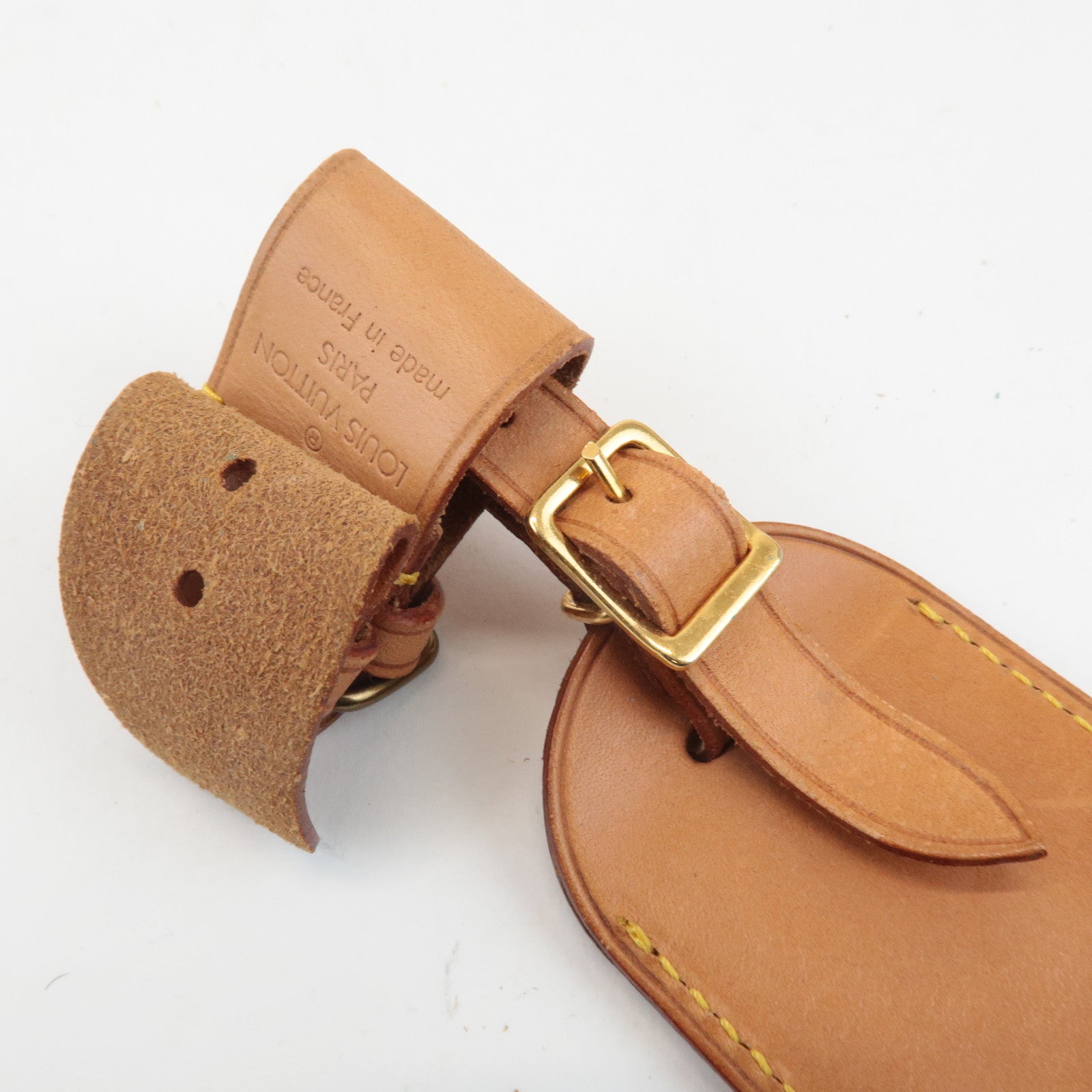 Louis Vuitton Set of 10 Leather Name Tag & Poignet Natural Used