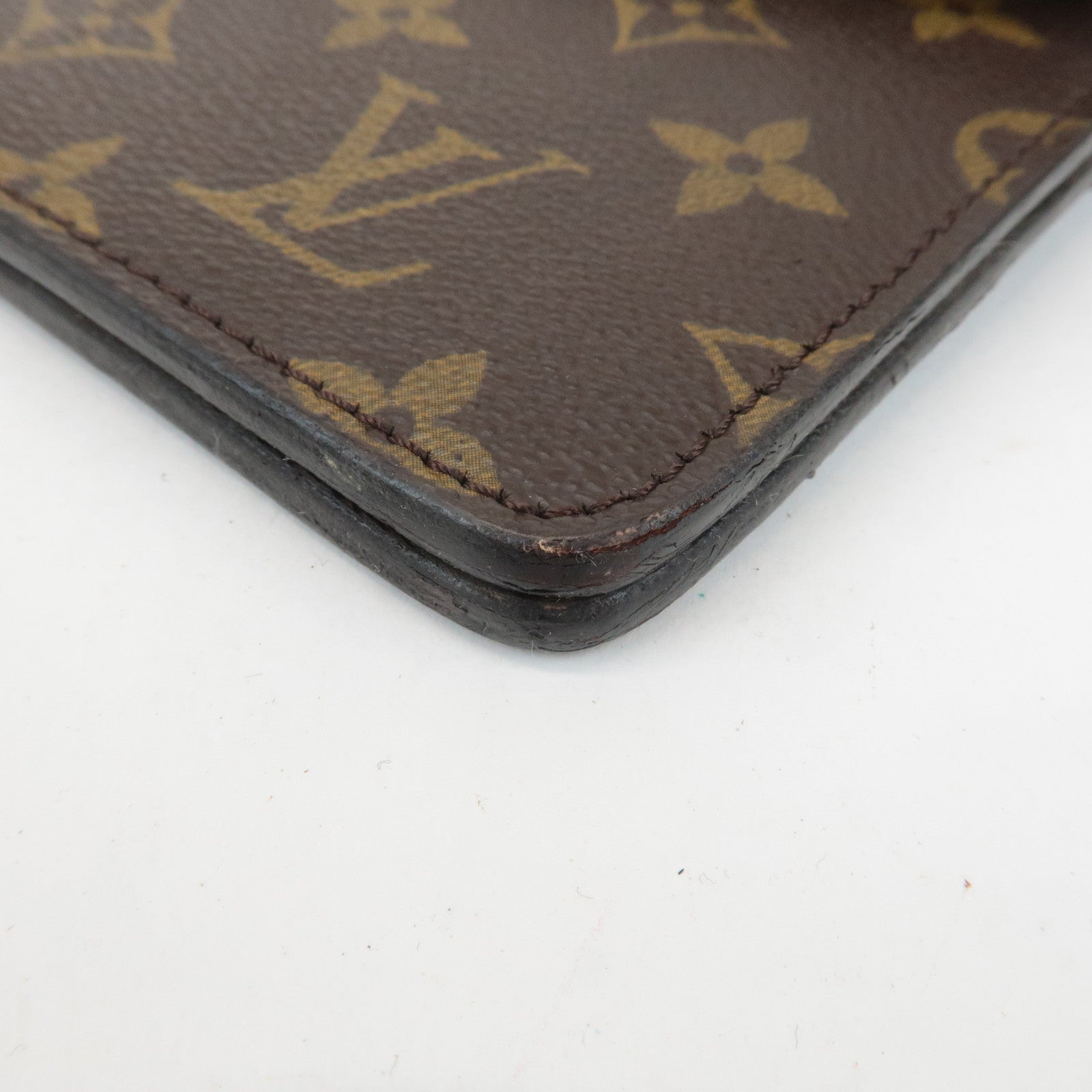 Louis Vuitton Monogram Double Rabat Shoulder Bag Brown M51815 Used