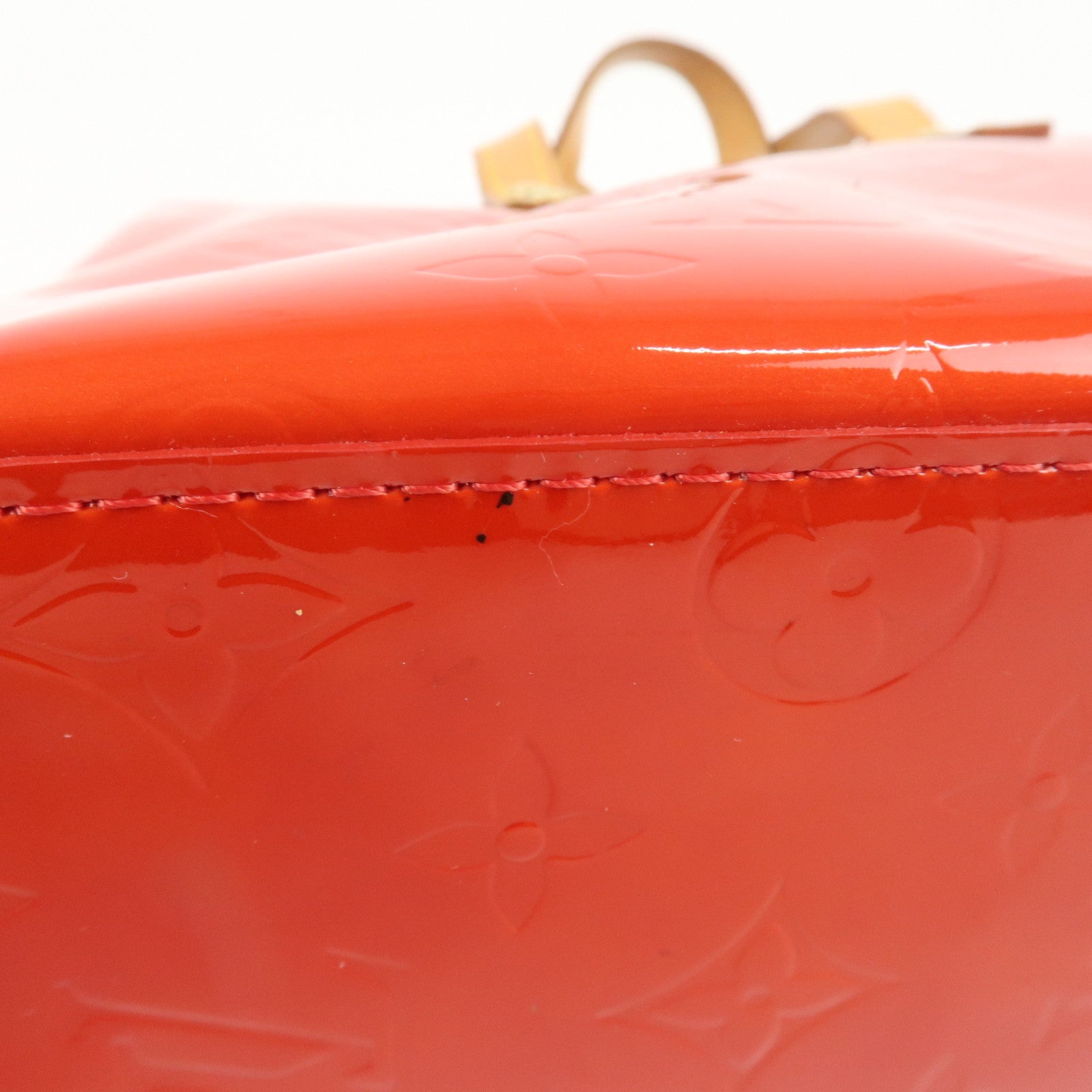 Louis Vuitton Monogram Vernis Lead PM Hand Bag M91088 Rouge Used