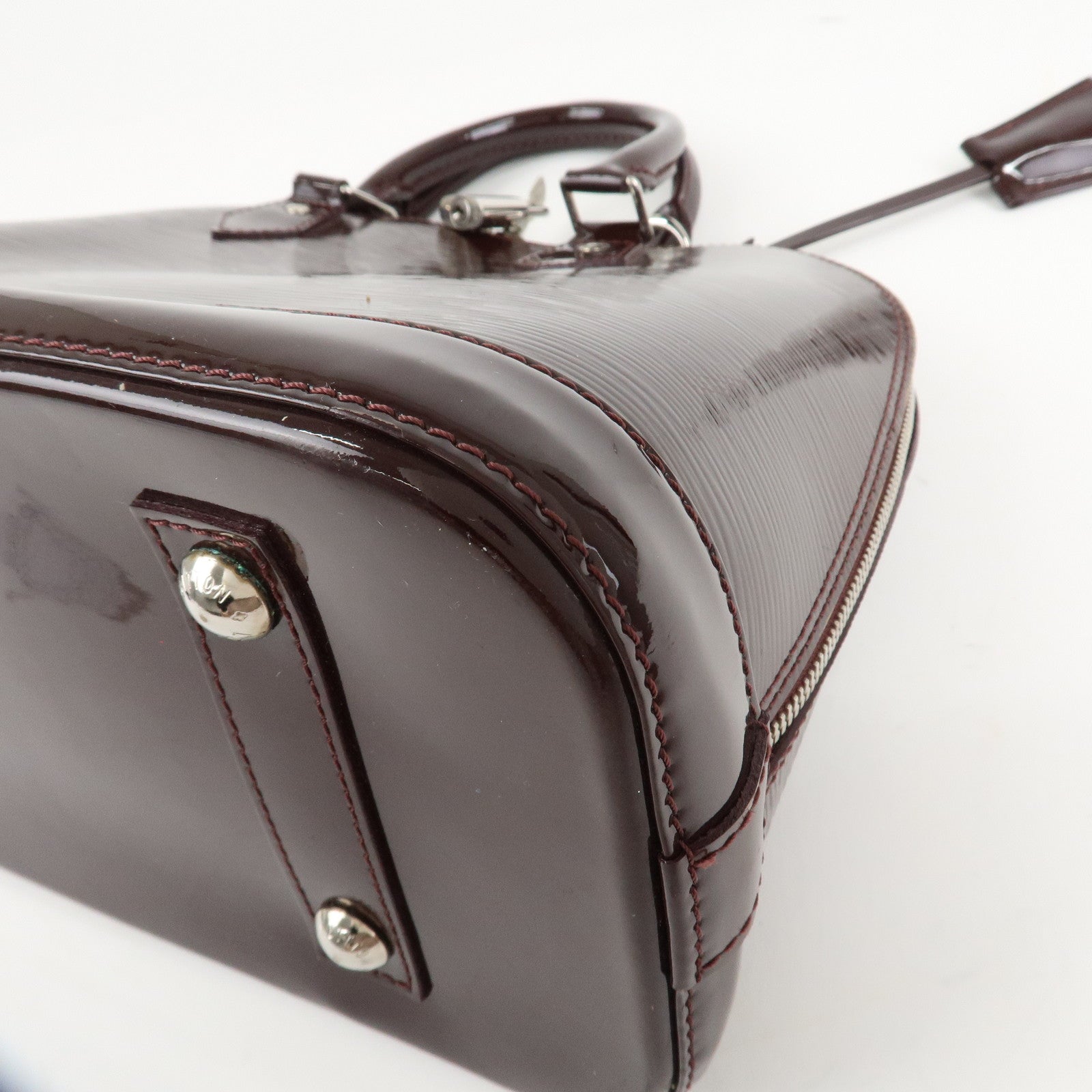 Louis Vuitton Epi Electric Alma PM Hand Bag Prune M40453 Used