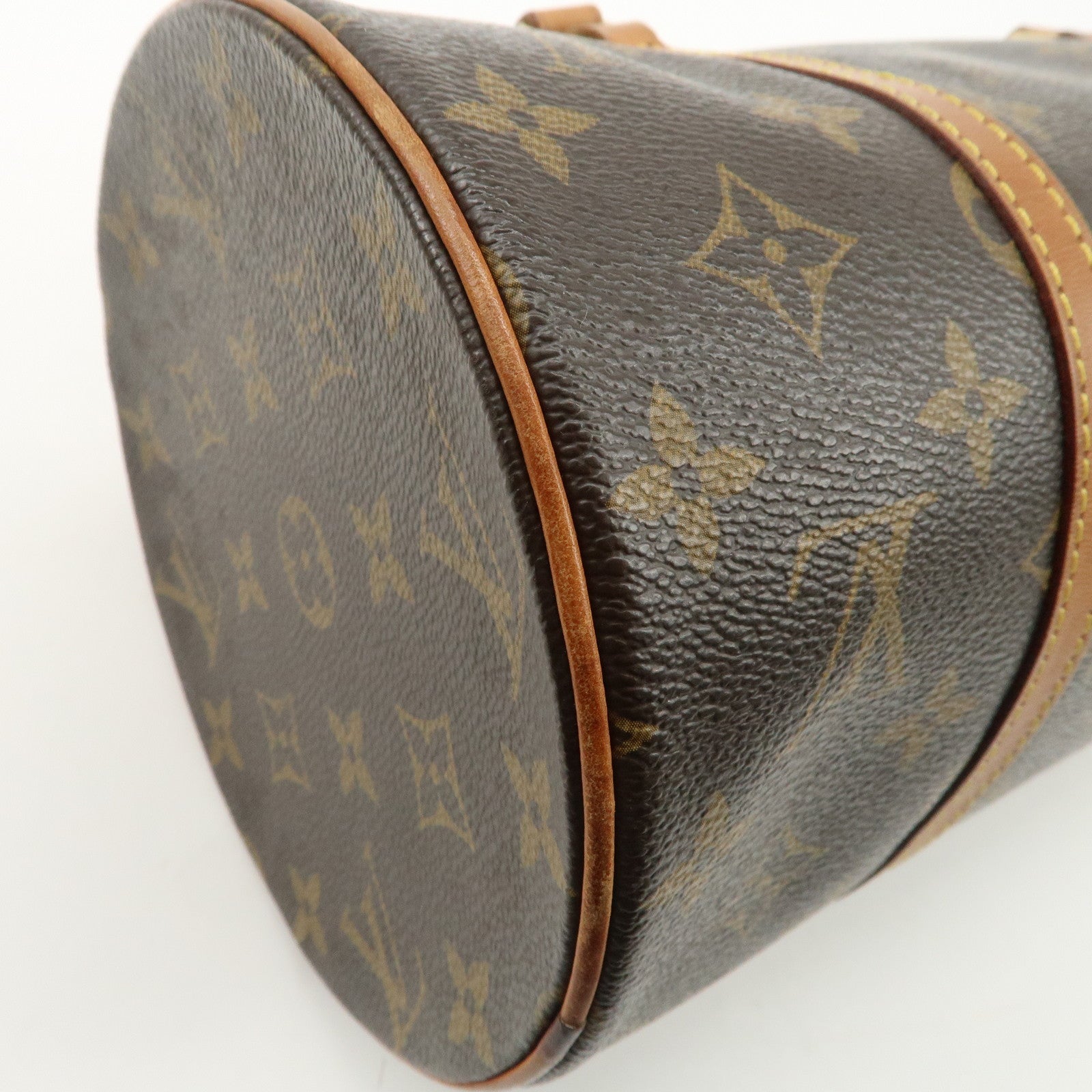 Louis Vuitton Monogram Papillon 30 Hand Bag New Style Brown M51385 Used