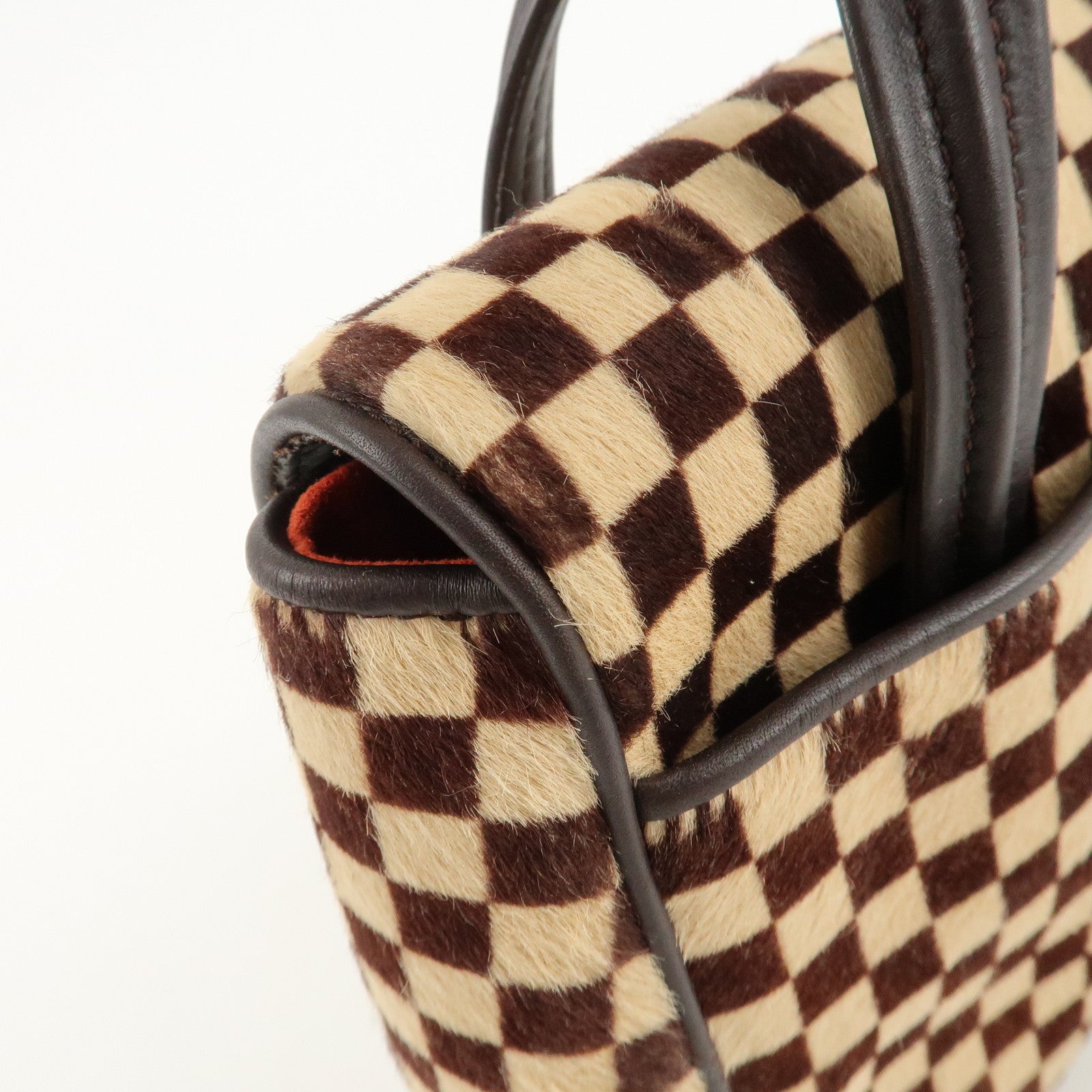 Louis Vuitton Damier Sauvage Lion Hand Bag Beige Brown M92131 Used