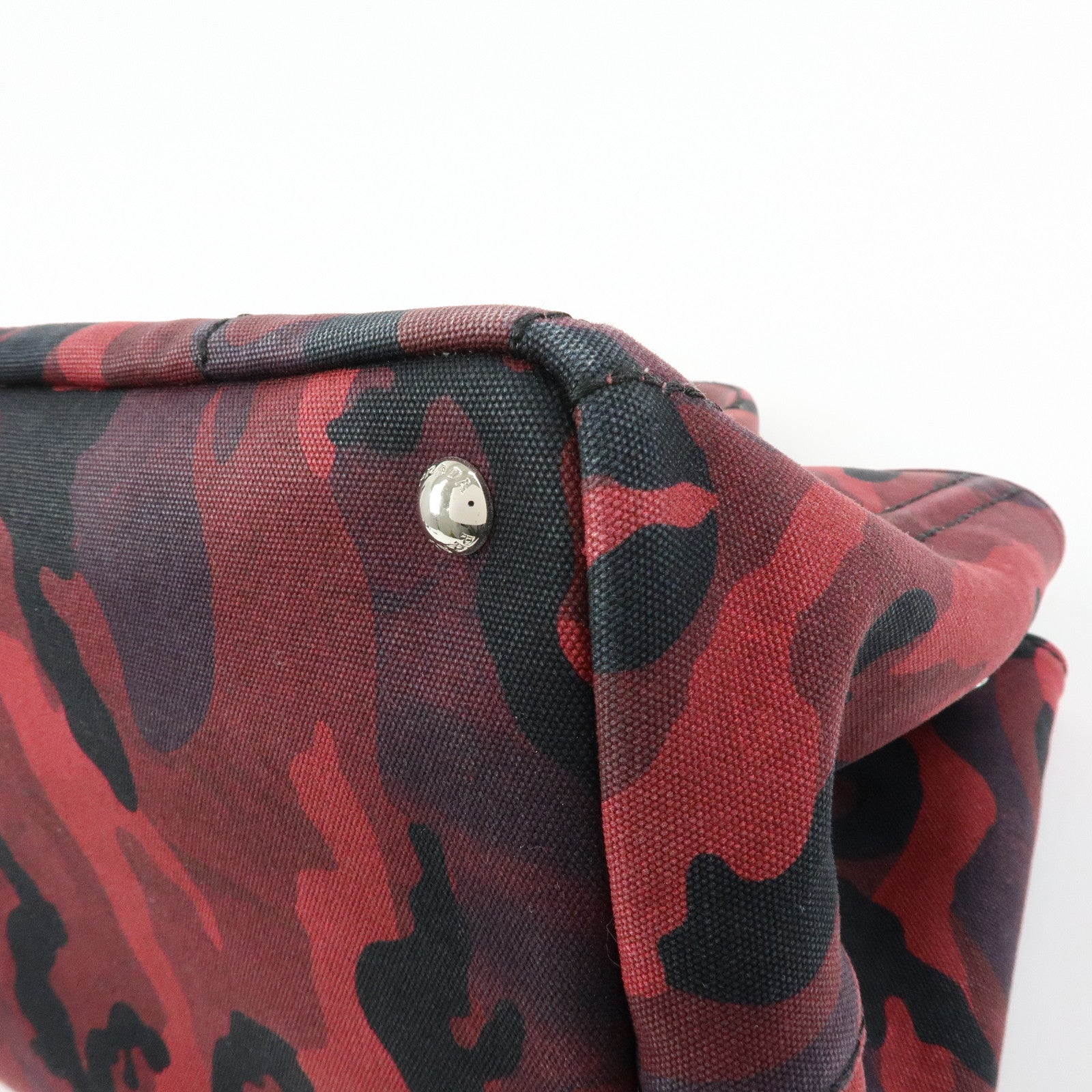 PRADA Triangle Logo Canapa 2Way Tote Hand Bag Camouflage BN2642