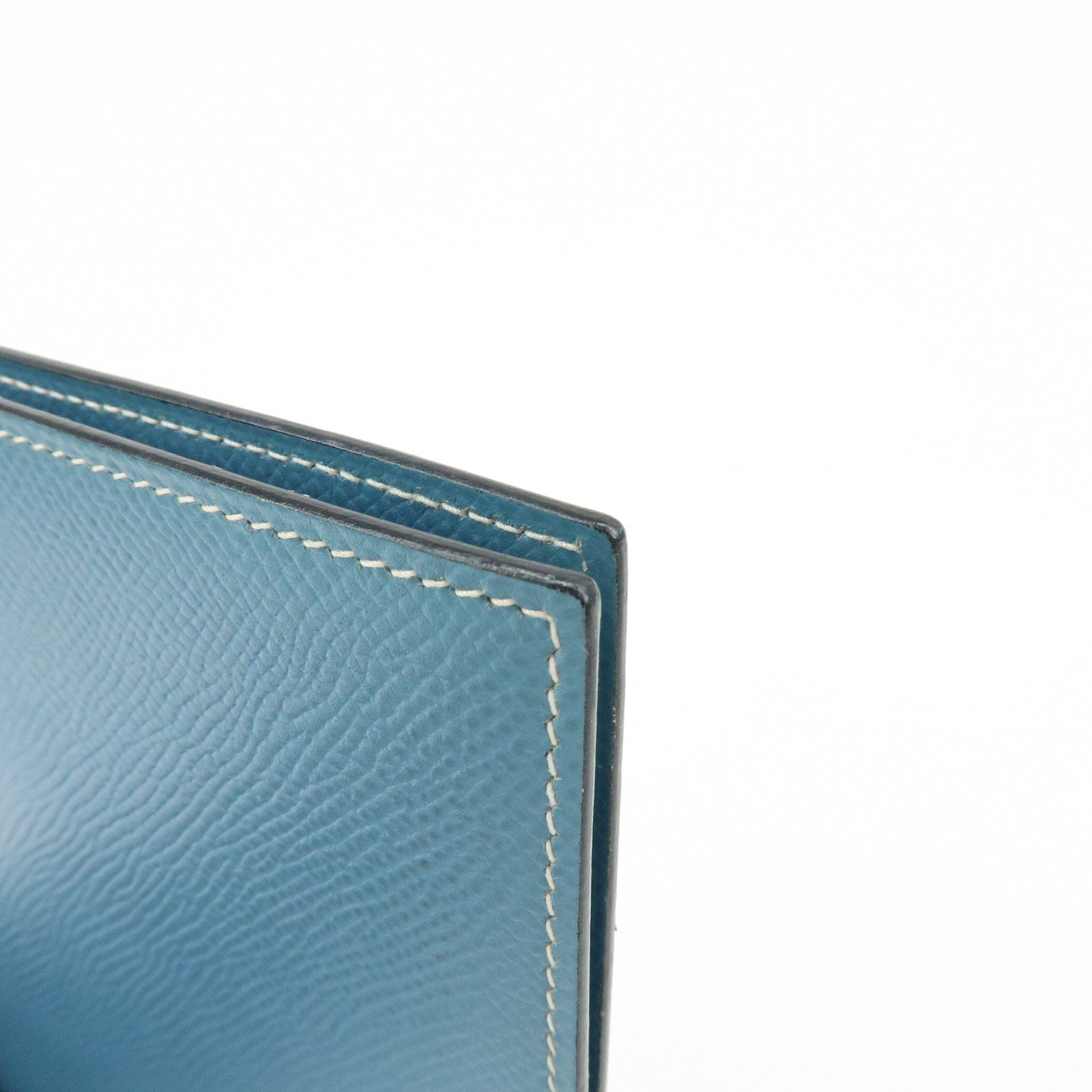 HERMES Globe Trotter Veau Epsom Planner Cover □H Stamped Blue Jean