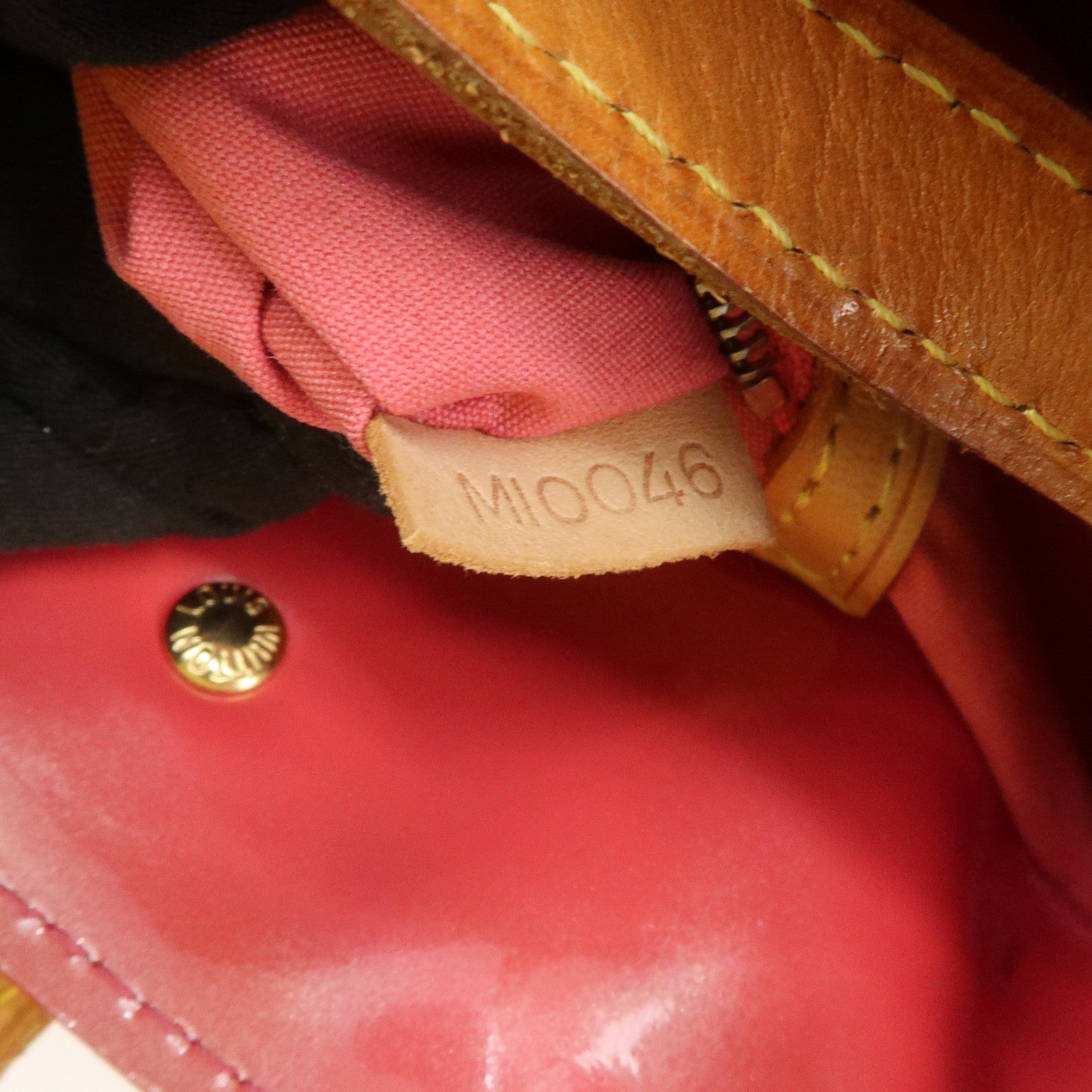 Louis Vuitton Monogram Vernis Lead PM Hand Bag Framboise M9132F