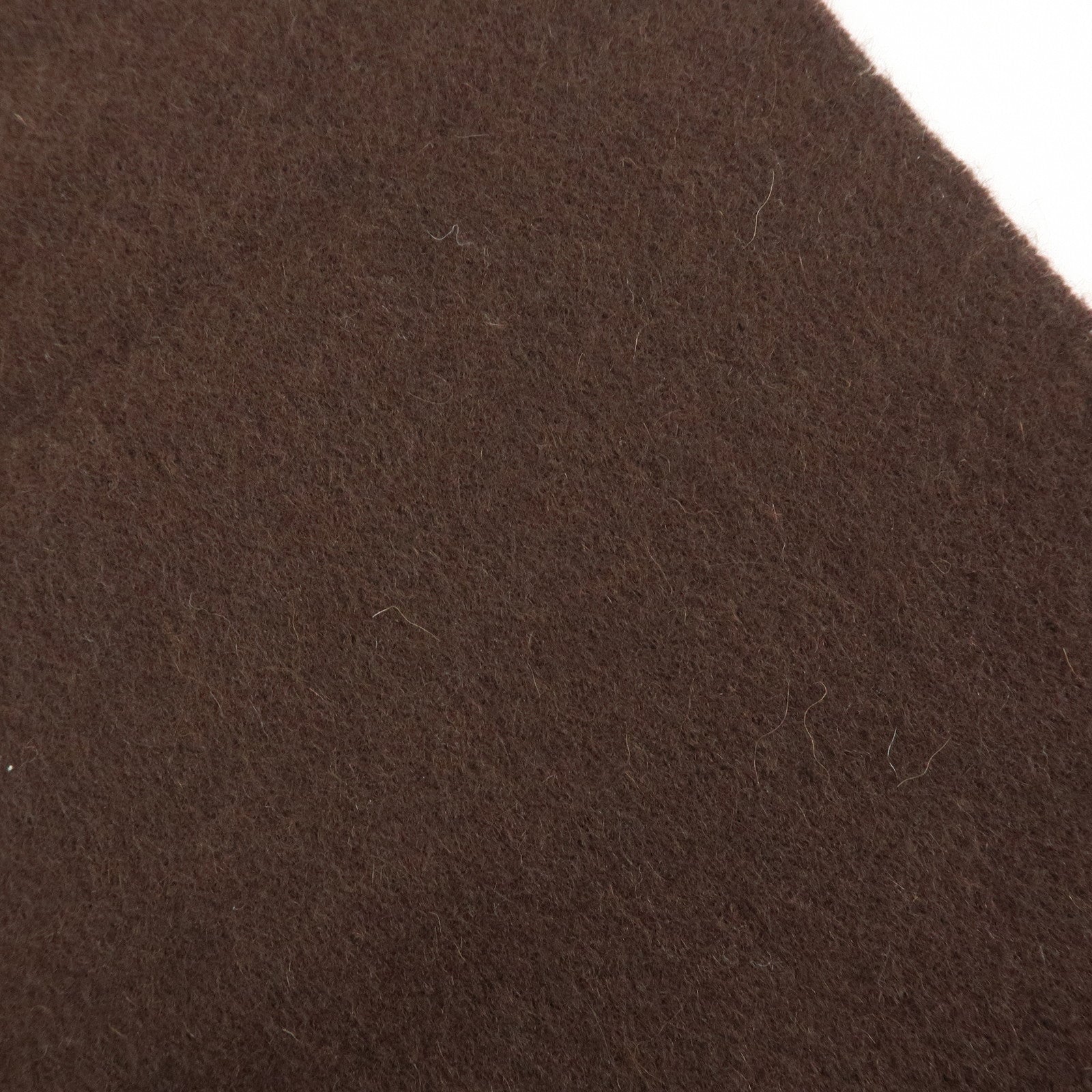 HERMES Logo Cashmere 100% Scarf Stole Fringe Dark Brown