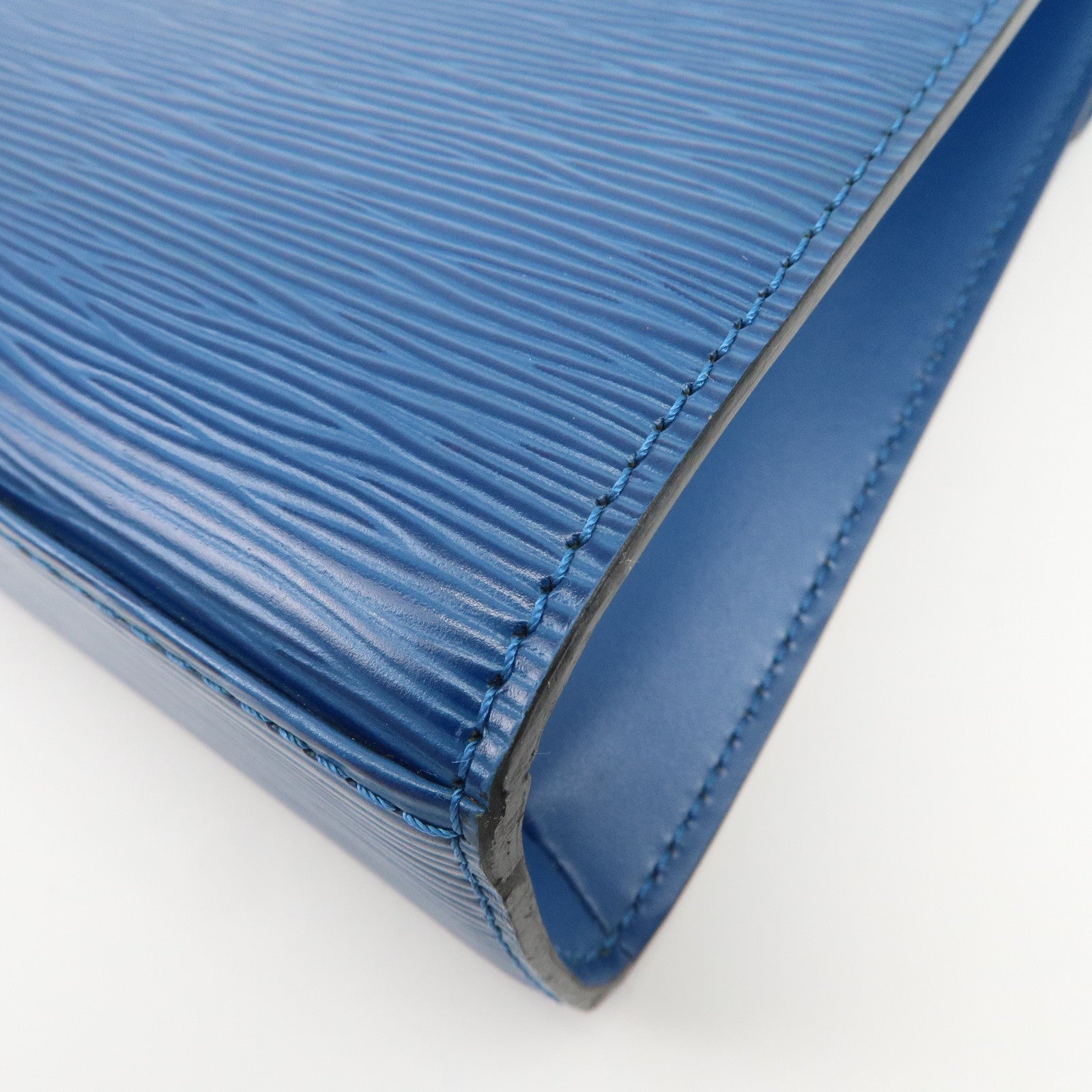 Louis Vuitton Epi Leather Malesherbes Hand Bag Toledo Blue M52375