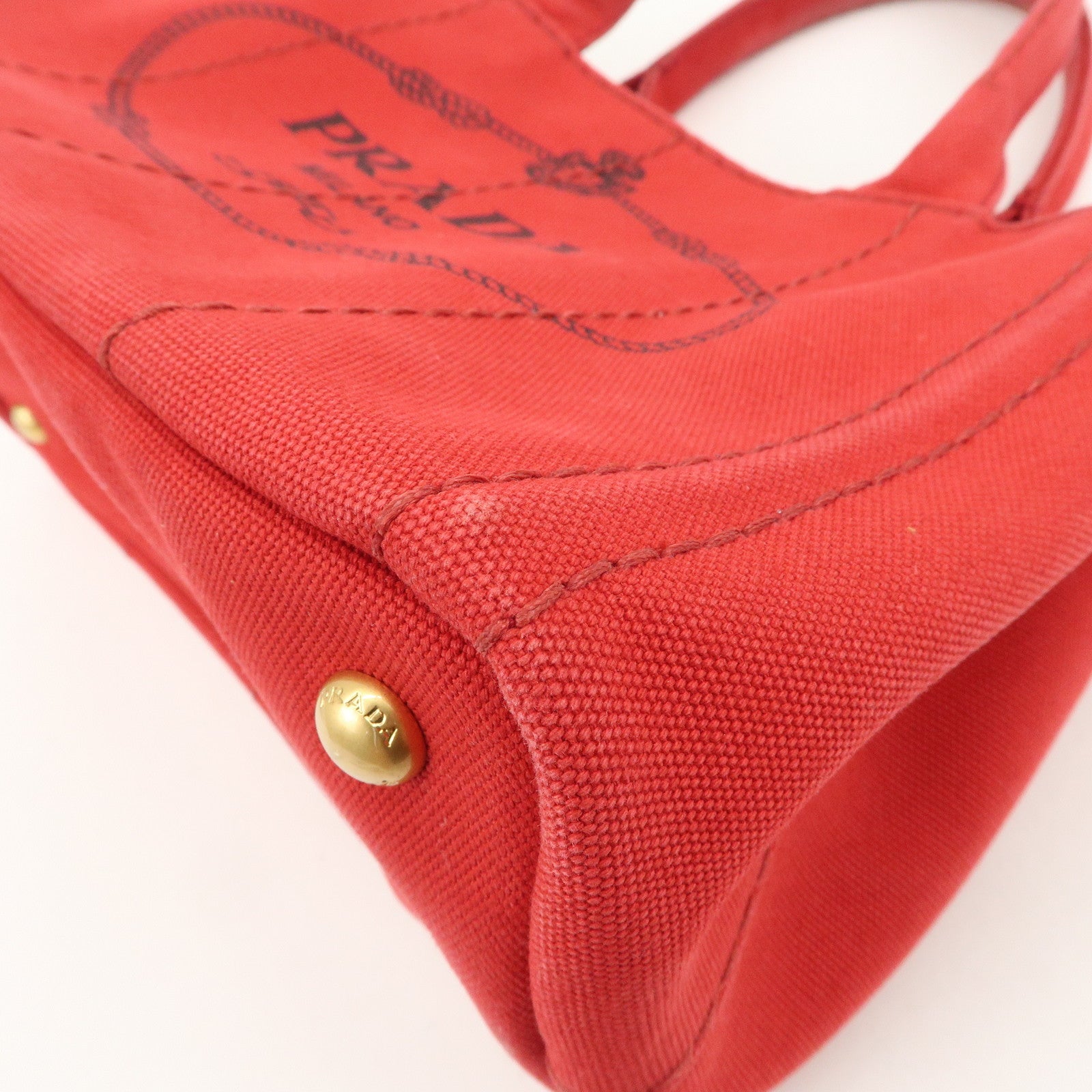 PRADA Logo Canapa Canvas Mini 2Way Bag Hand Shoulder Bag B2349G