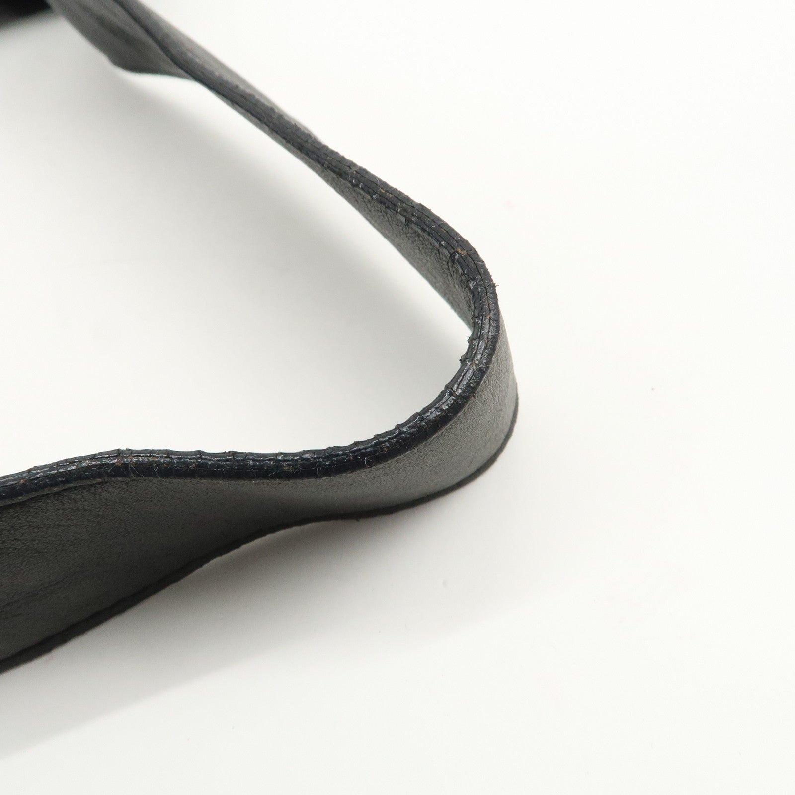 LOEWE Logo Leather Shoulder Bag Hand Bag Black