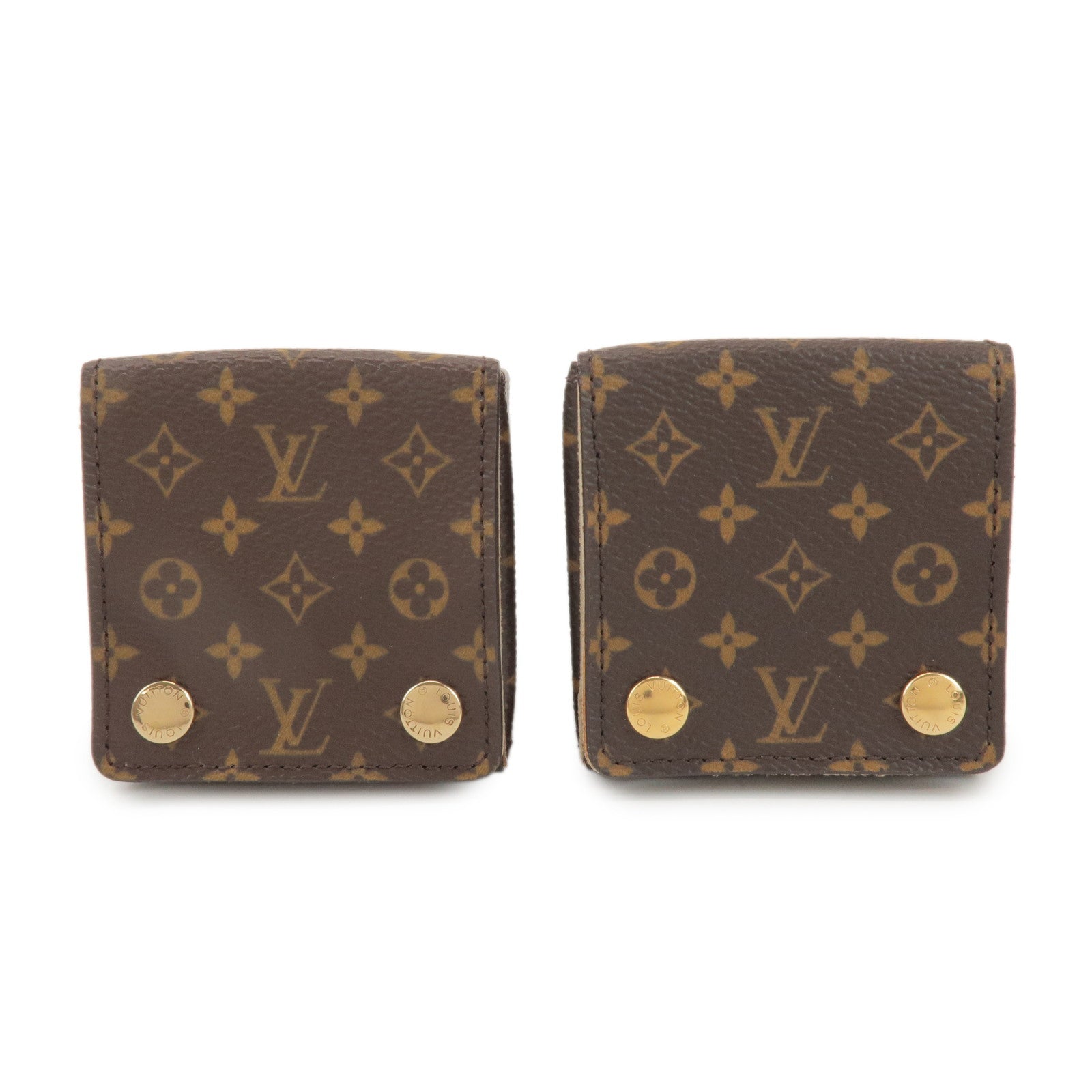 Louis Vuitton Monogram Set of 2 Ring Case Jewelry Case Brown