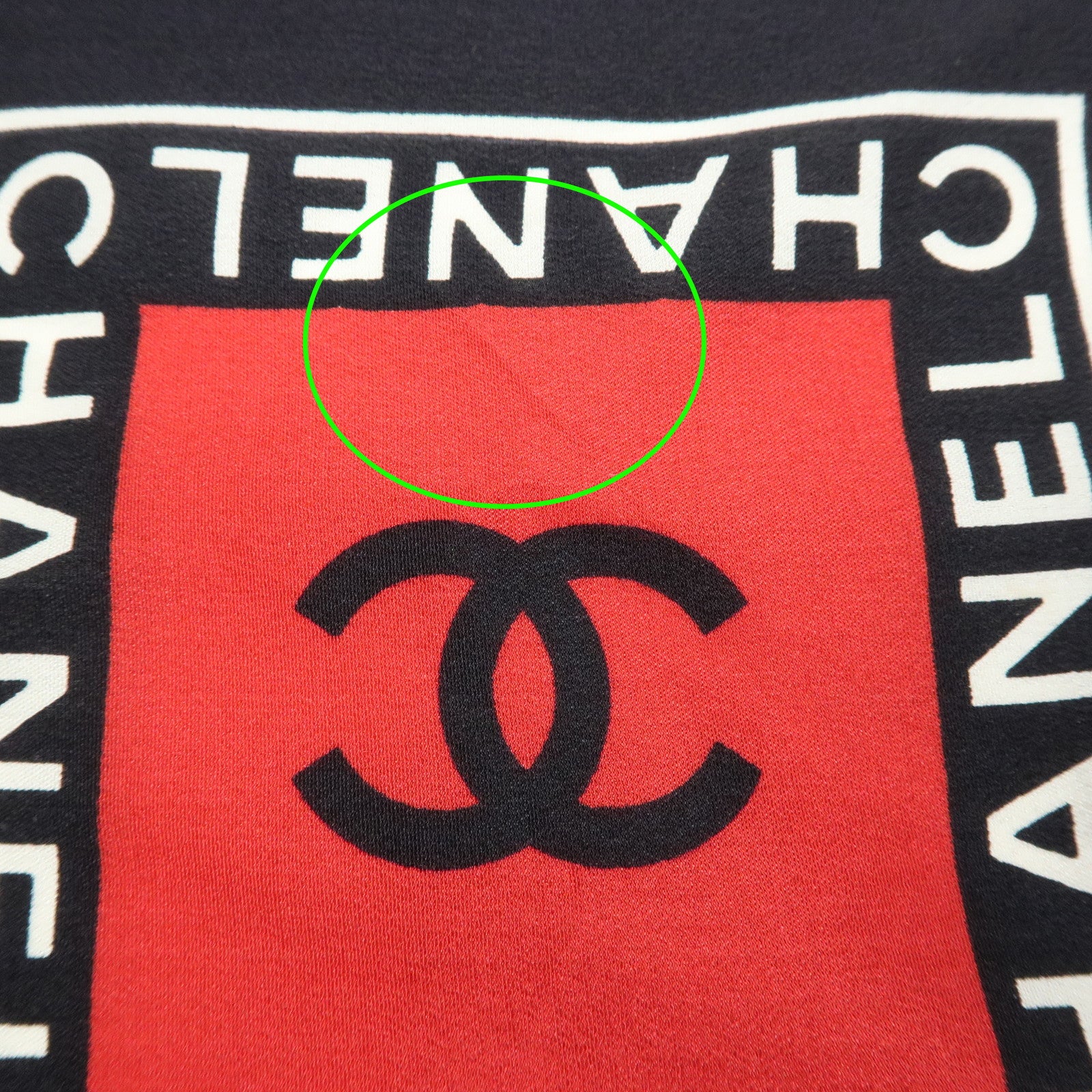 CHANEL COCO Mark Silk 100% Scarf 85×85 Black Multicolor
