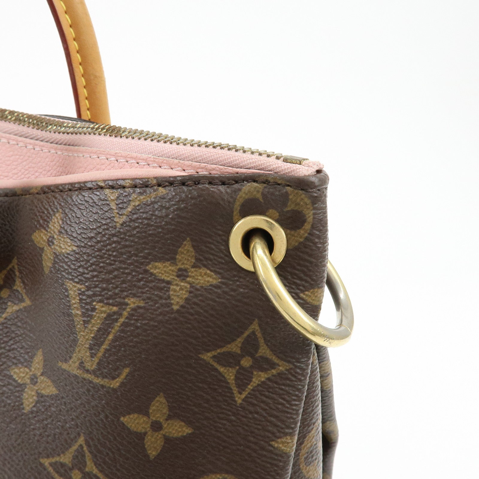 Louis Vuitton Monogram Pallas 2Way Bag Brown Rose Ballerine M40468