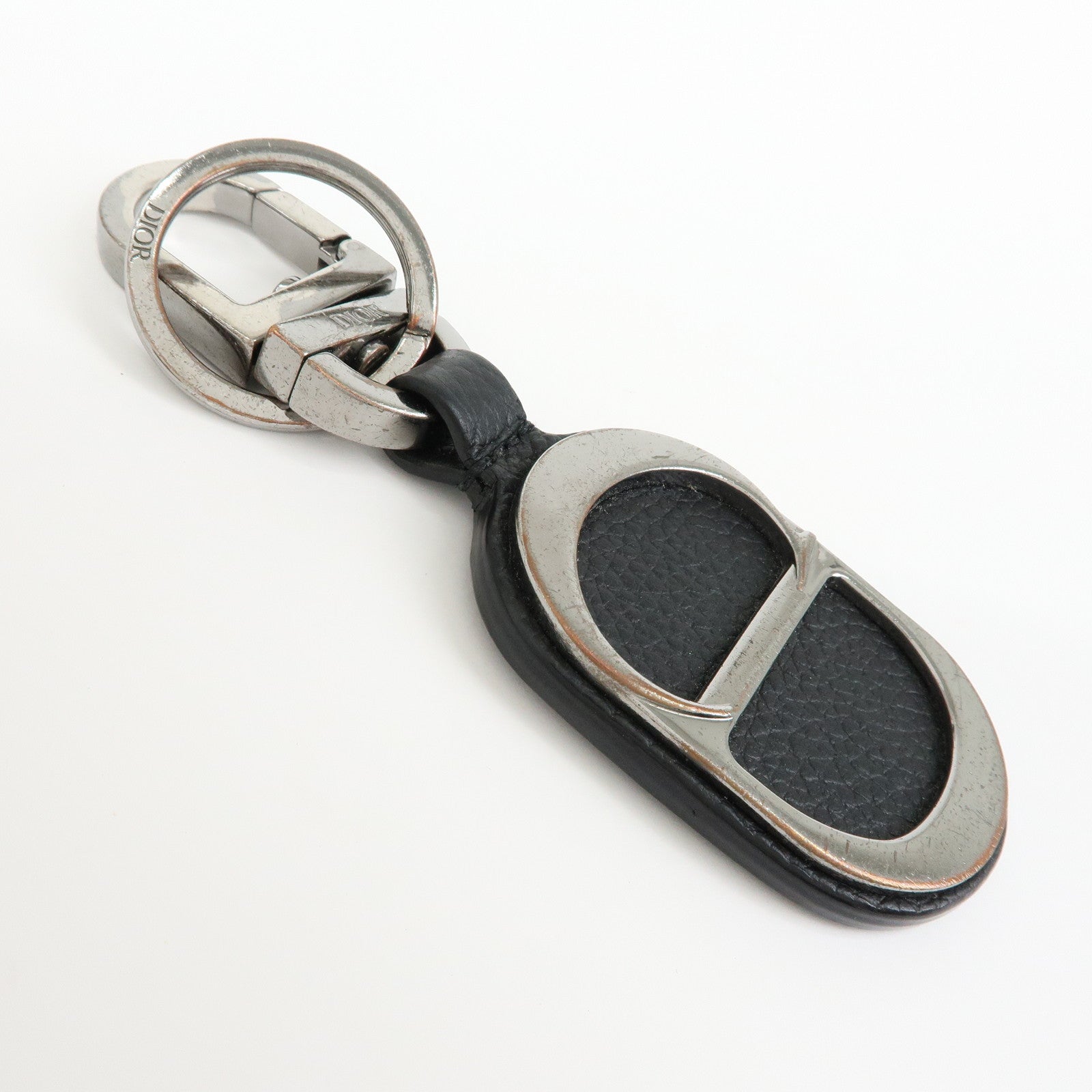 Christian Dior Trotter Lot of 2 Jacquard Canvas Leather Wallet Charm