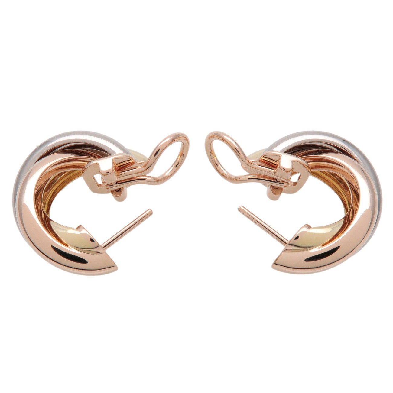 Cartier Trinity Classic Earrings K18 750YG/PG/WG