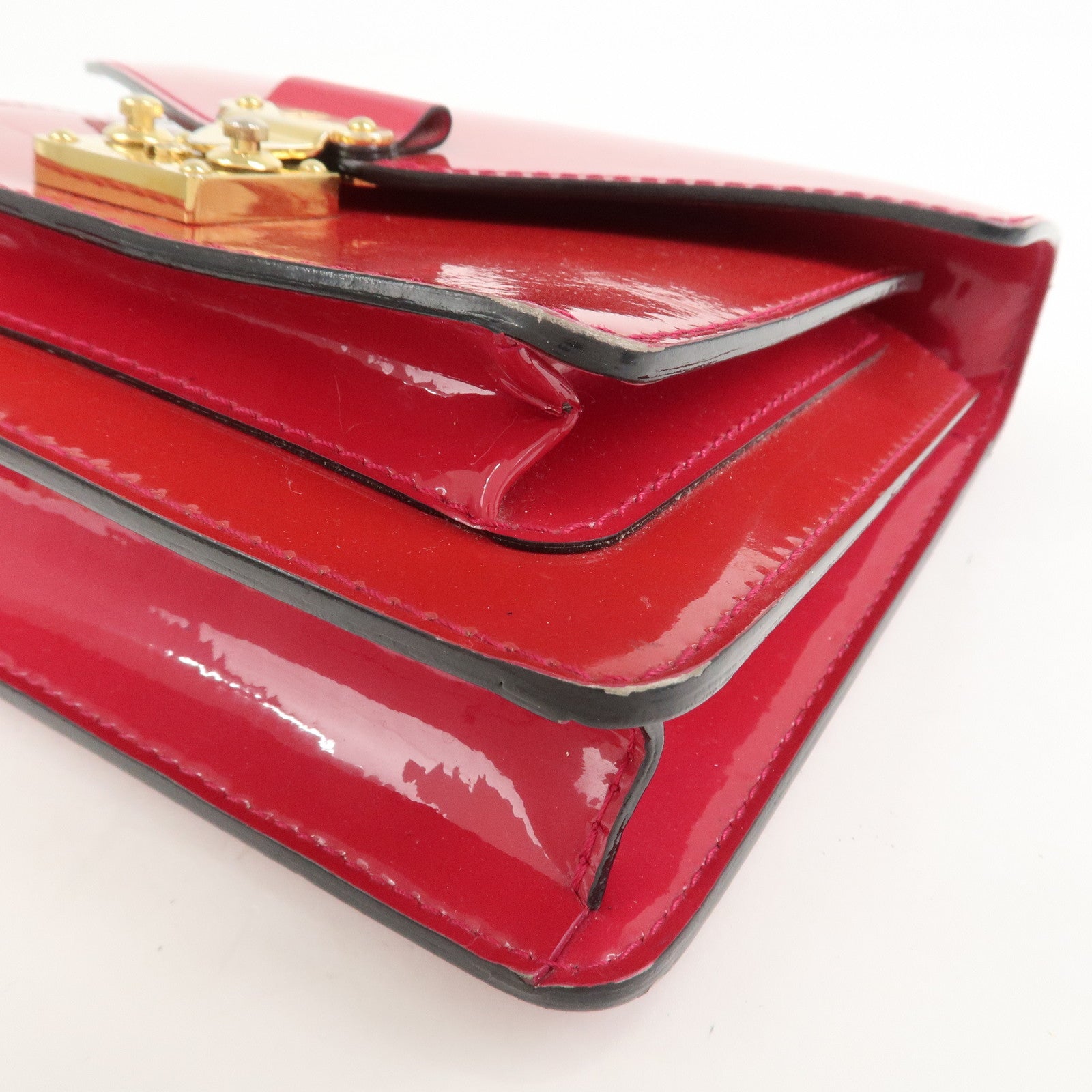 Louis Vuitton Vernis Monceau BB 2Way Hand Bag Rose Indien M91579