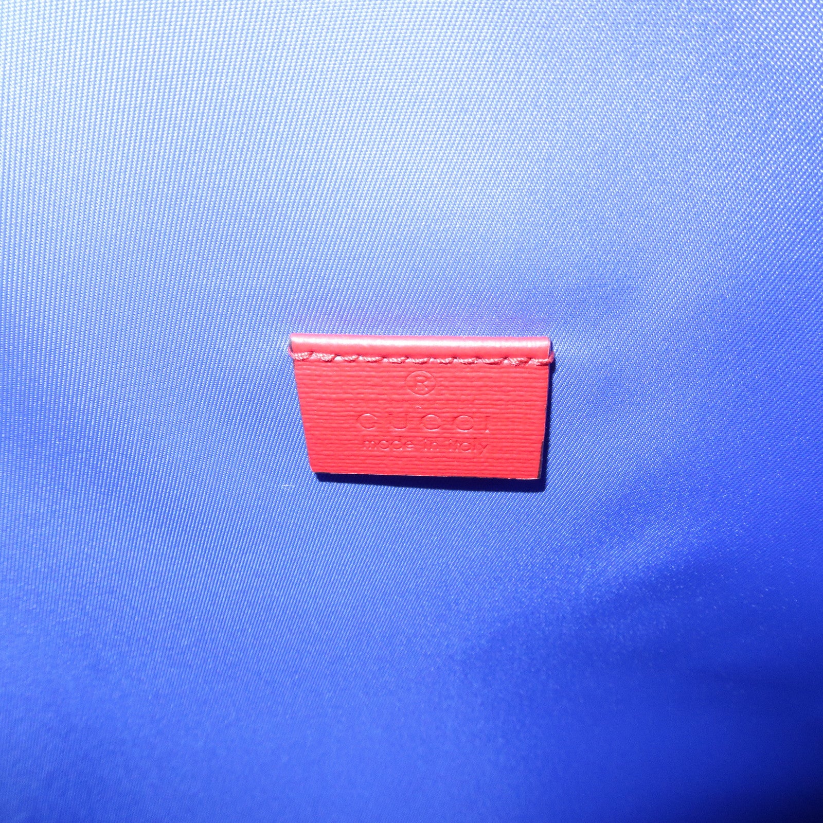 GUCCI Children's PVC Leather Tote Bag Hand Bag Blue Red 550763