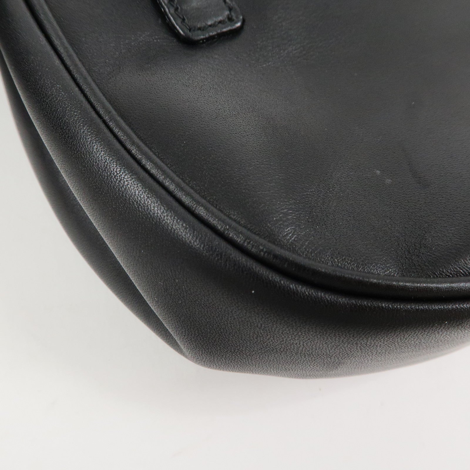 Ferragamo Gancini Leather 2Way Chain Shoulder Bag Waist Bag Black